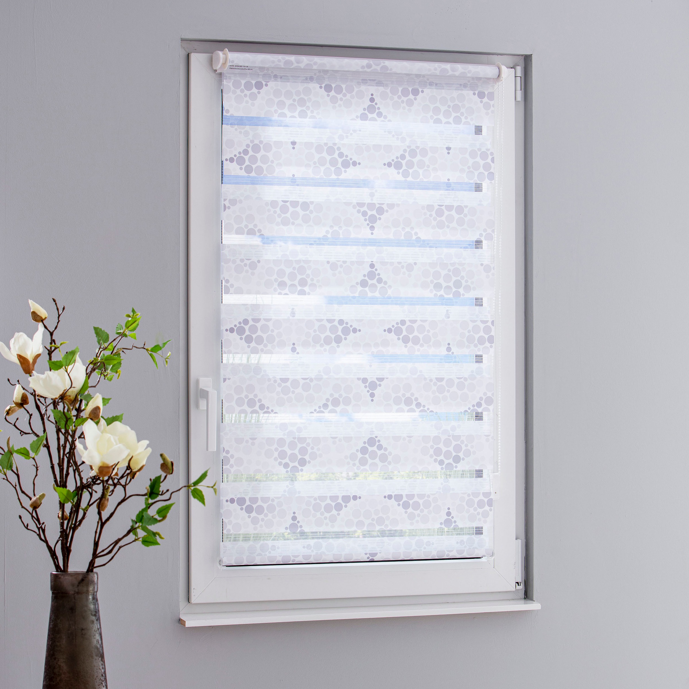 GARESA Doppelrollo "Kreise" Lichtschutz ohne Bohren freihängend dekorativ, günstig online kaufen