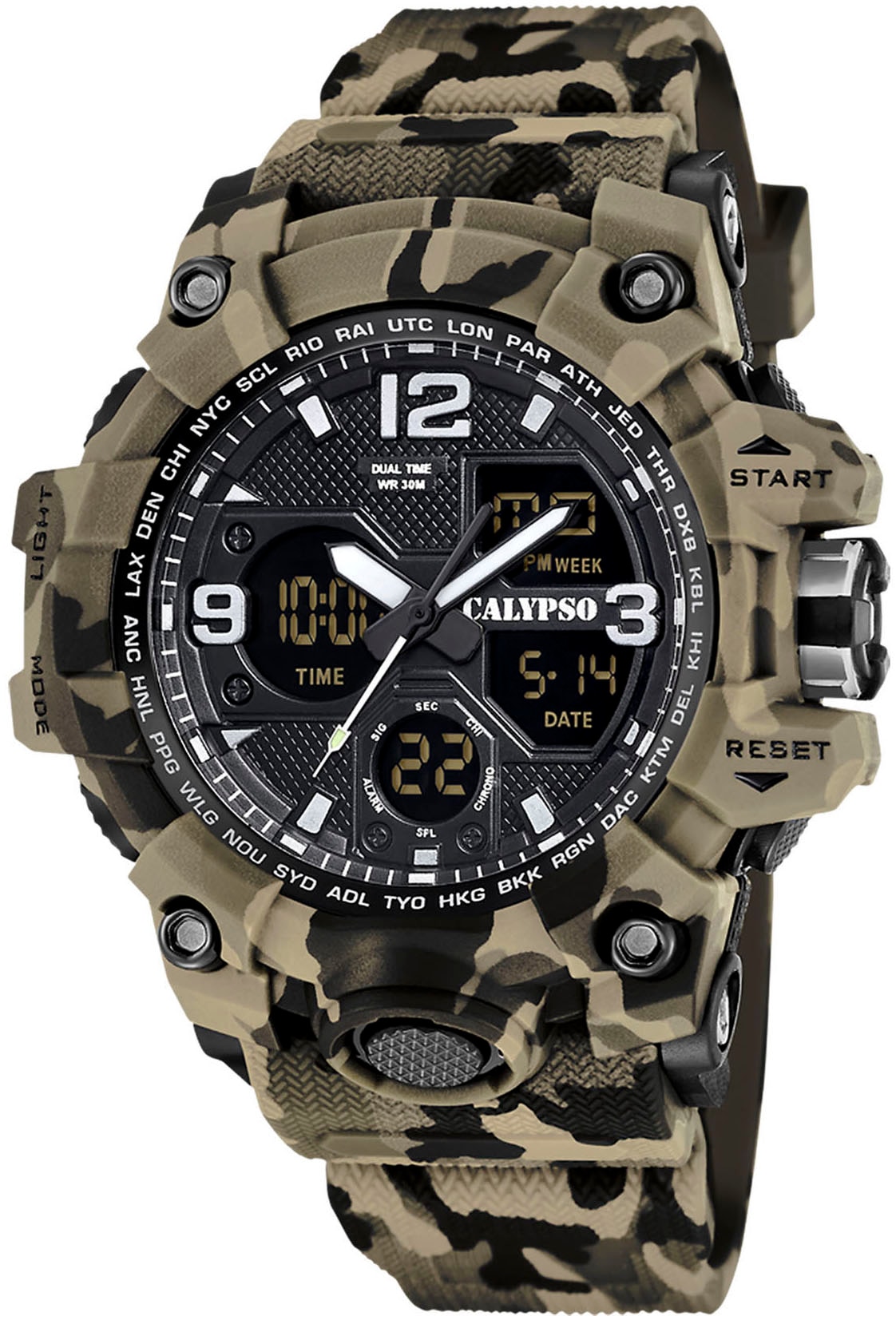 CALYPSO WATCHES Chronograph »X-Trem«, Quarzuhr, Armbanduhr, Herrenuhr, analog, digital, Tag, Monat