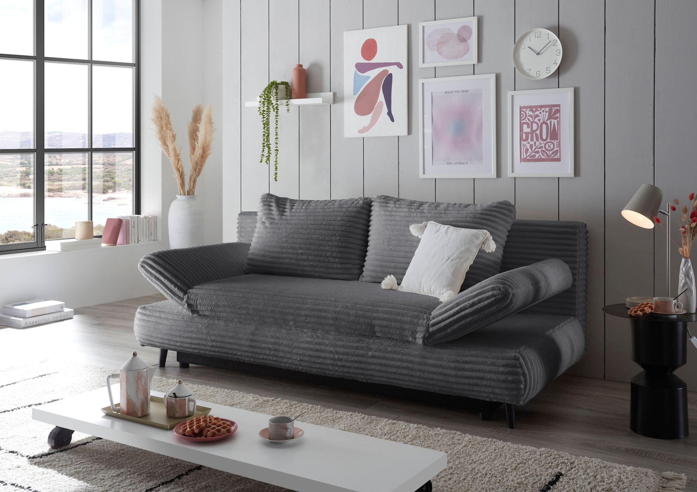 ED EXCITING DESIGN Schlafsofa "Sunny 2", frei im Raum stellbar, mit Bettkas günstig online kaufen