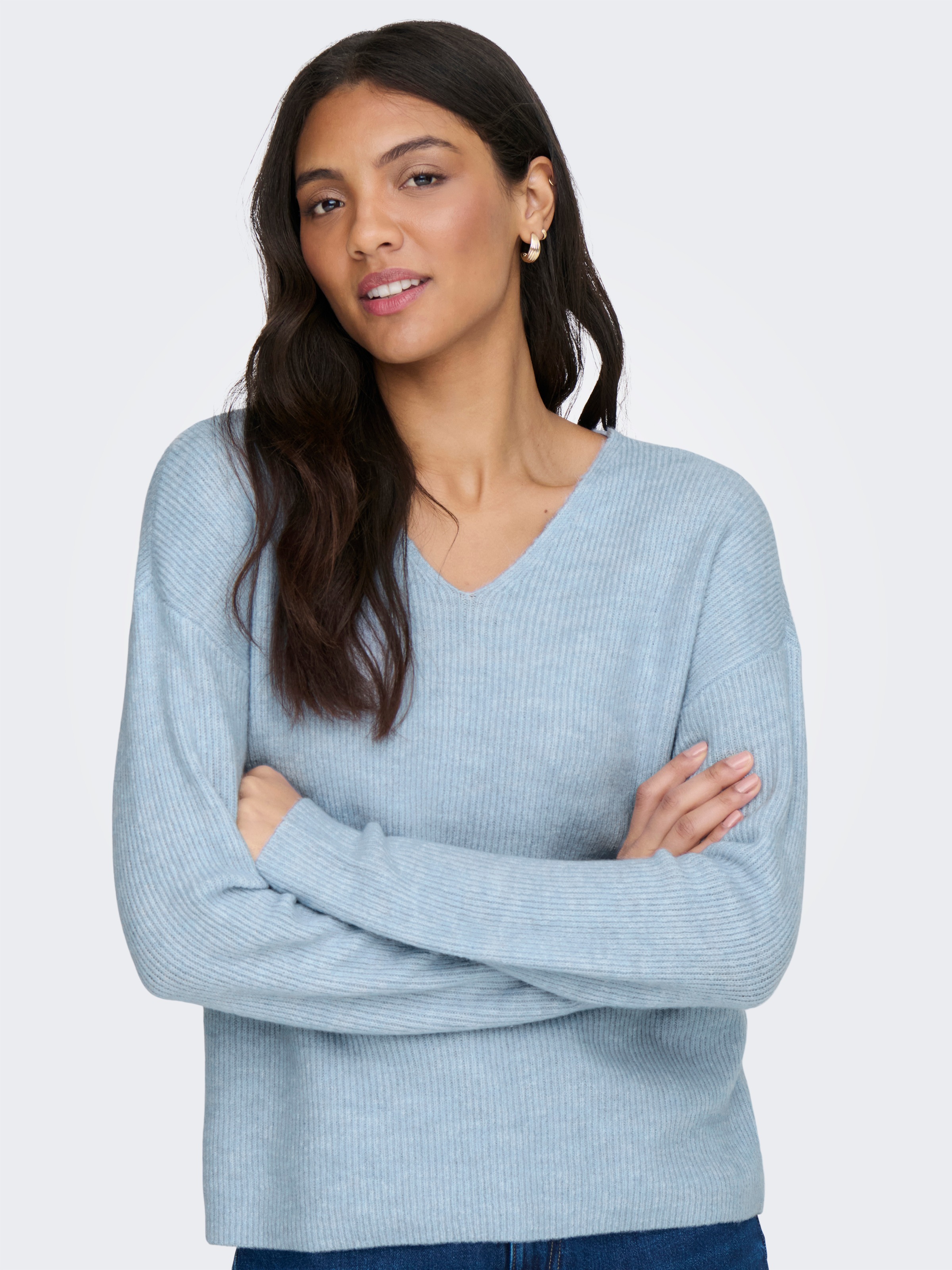ONLY "ONLCAMILLA V-NECK L/S PULLOVER KNT NOOS" günstig online kaufen