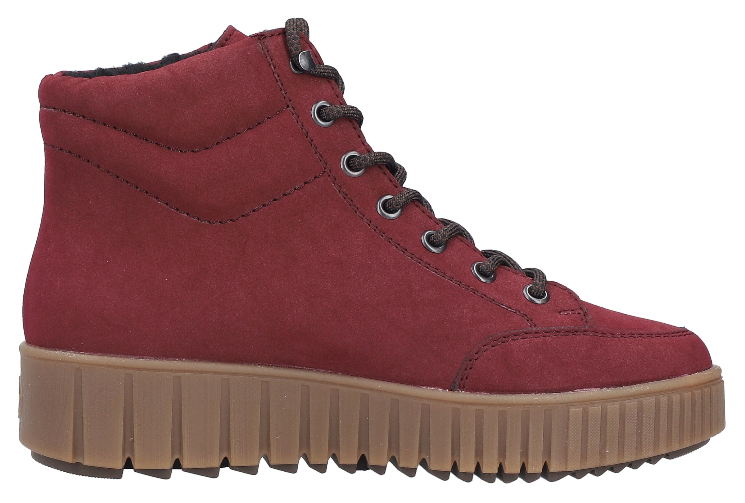 Rieker Winterboots, Plateaustiefelette, Schnürboots mit Warmfutter und TEX-Ausstattung