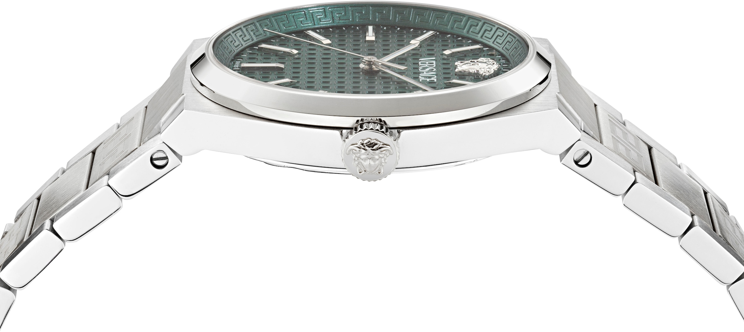 Versace Quarzuhr »V-AURIA« Armbanduhr, Herrenuhr, Swiss Made, Edelstahlarmband, analog, Datum