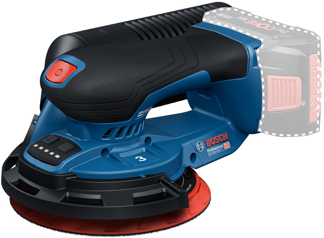 Bosch Professional Akku-Exzenterschleifer ""GEX 18V-150-3 solo"" ohne Akku, ohne Ladegerät