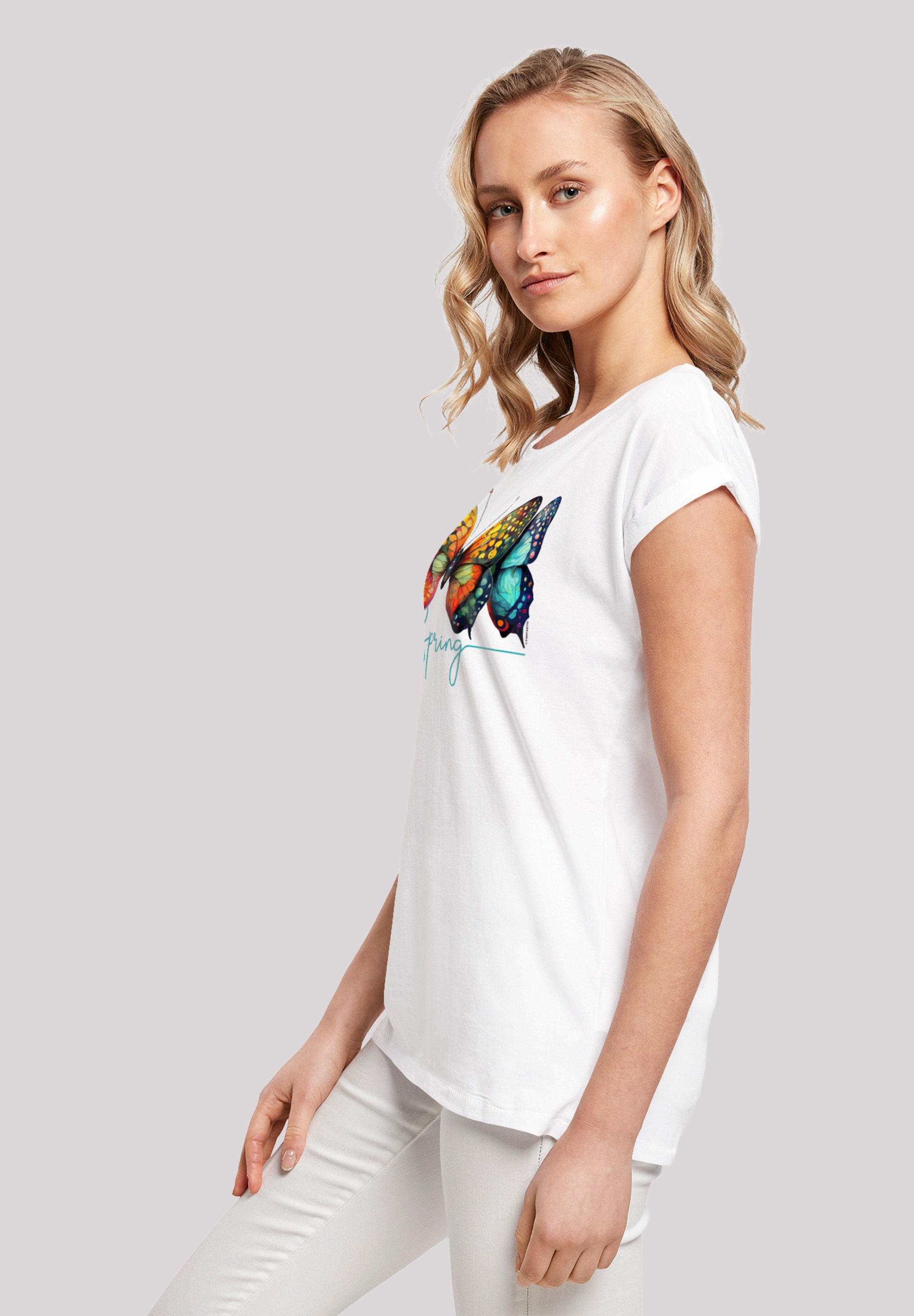 F4NT4STIC T-Shirt »Schmetterling Illusion« Print