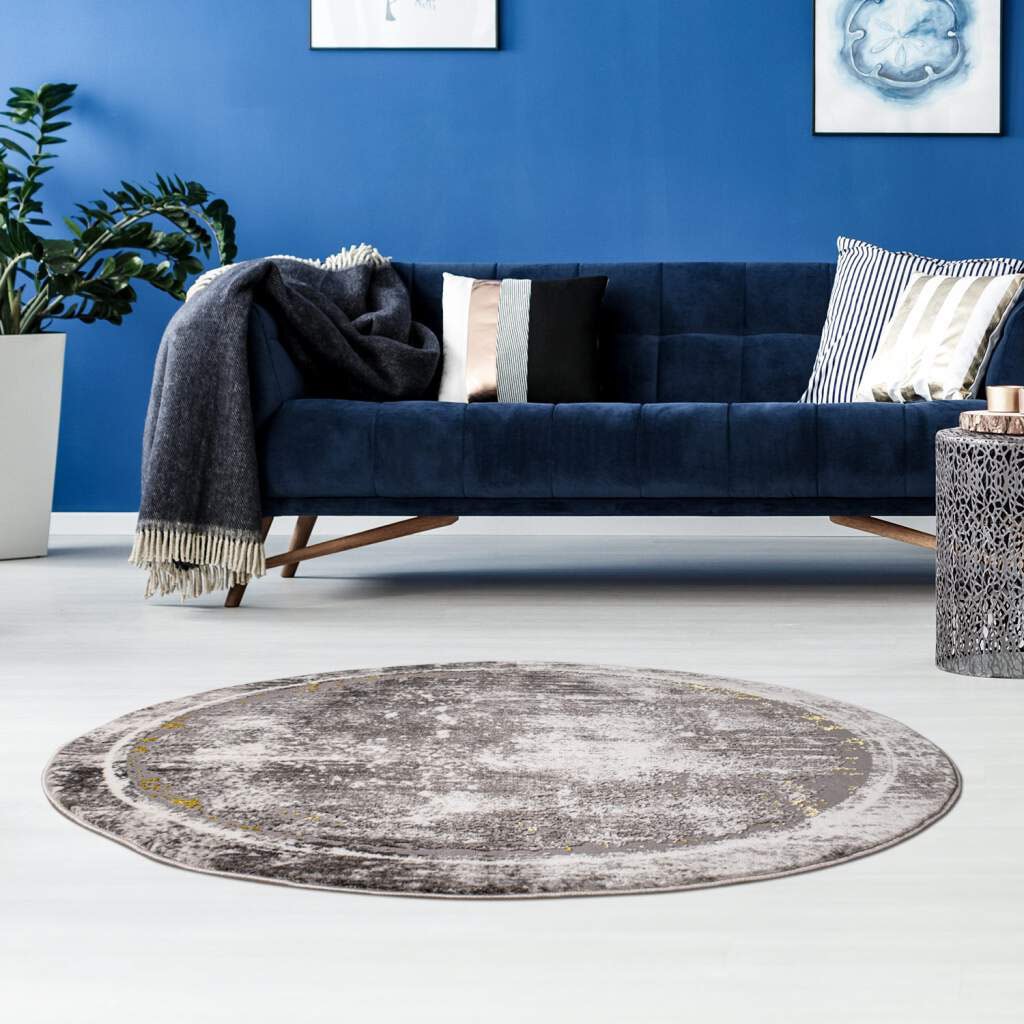 Carpet City Teppich "Noa 9330" rund 11 mm Höhe Kurzflor, Modern, Weicher Fo günstig online kaufen