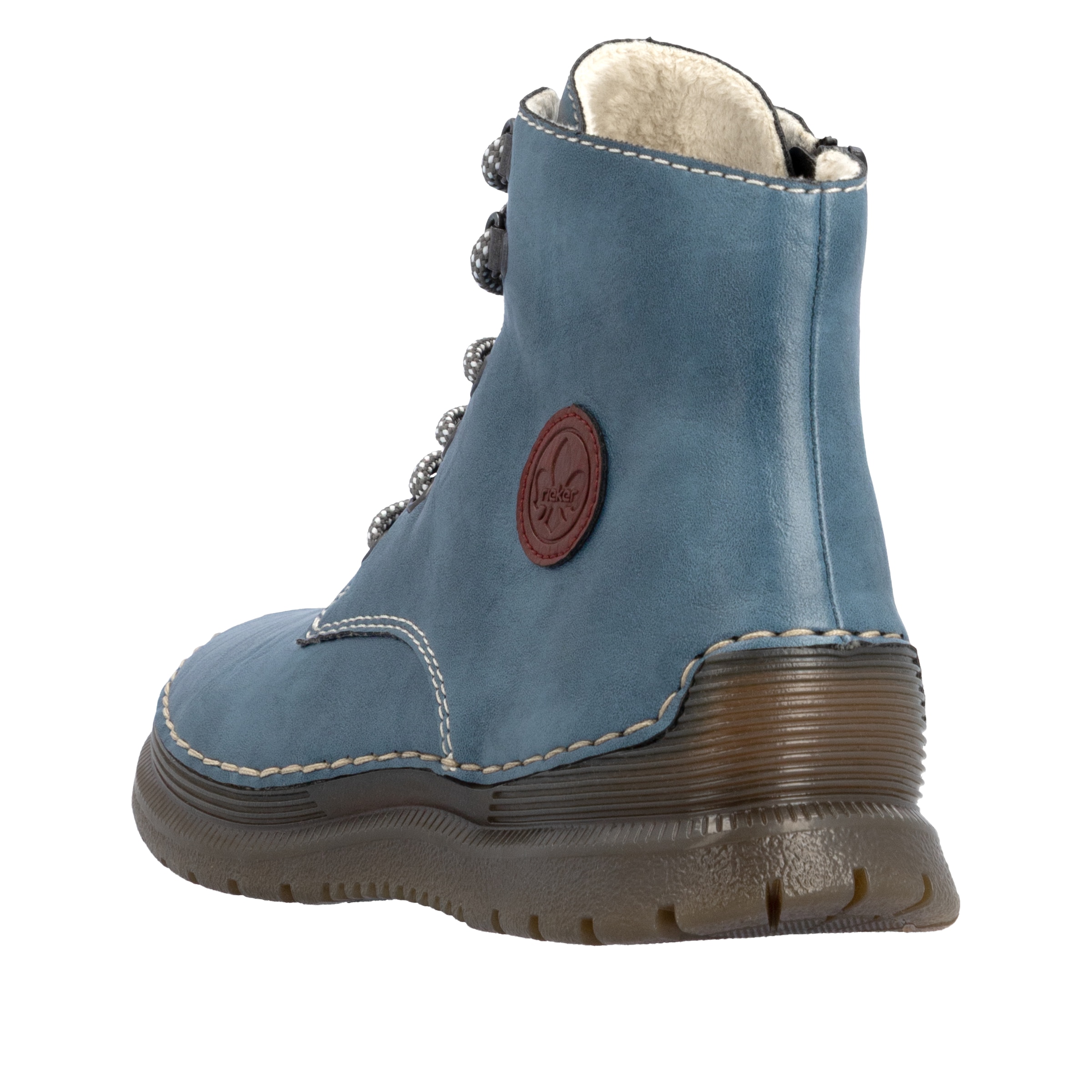 Rieker Schnürboots  Keilabsatz, Herbstboots mit modischen Kontrastnähten
