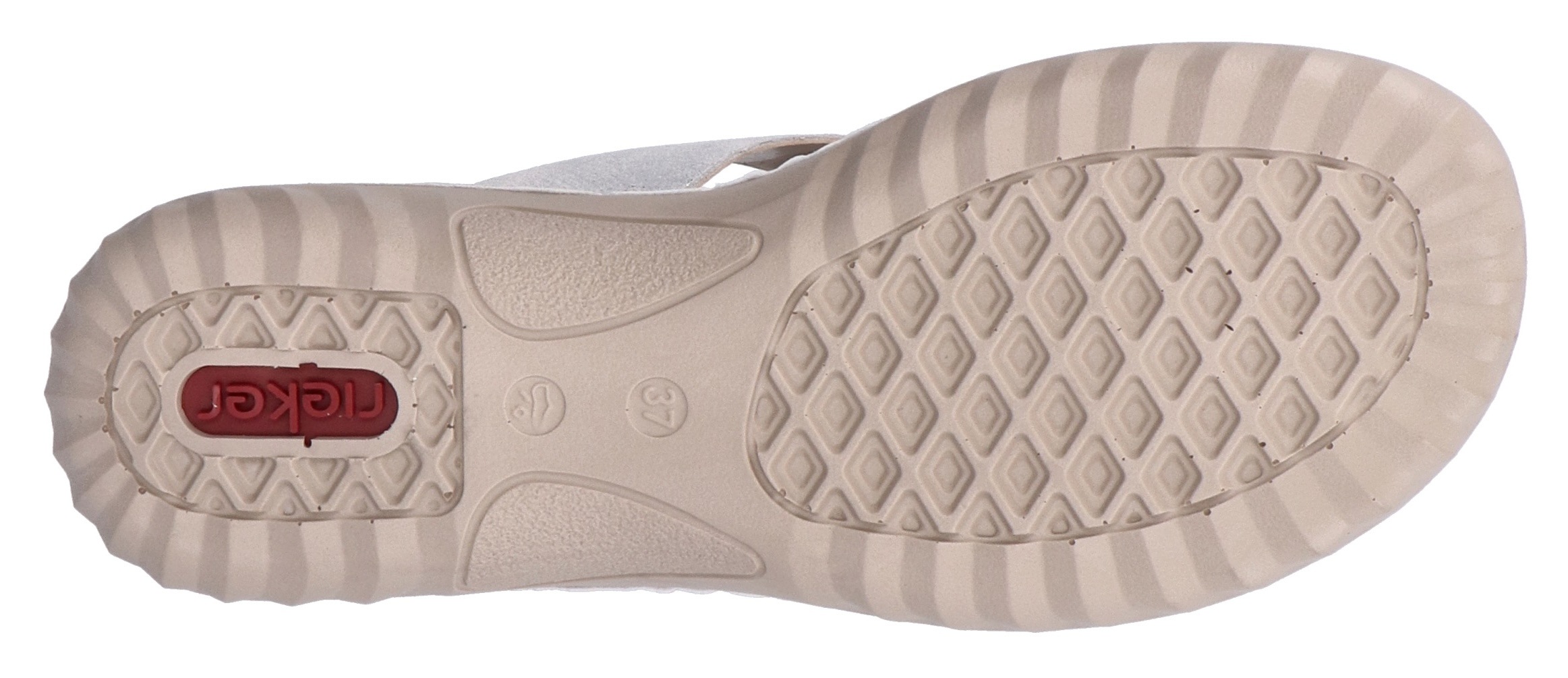 Rieker Pantolette, Sommerschuh, Strandschuh mit regulierbaren Klettverschlüssen