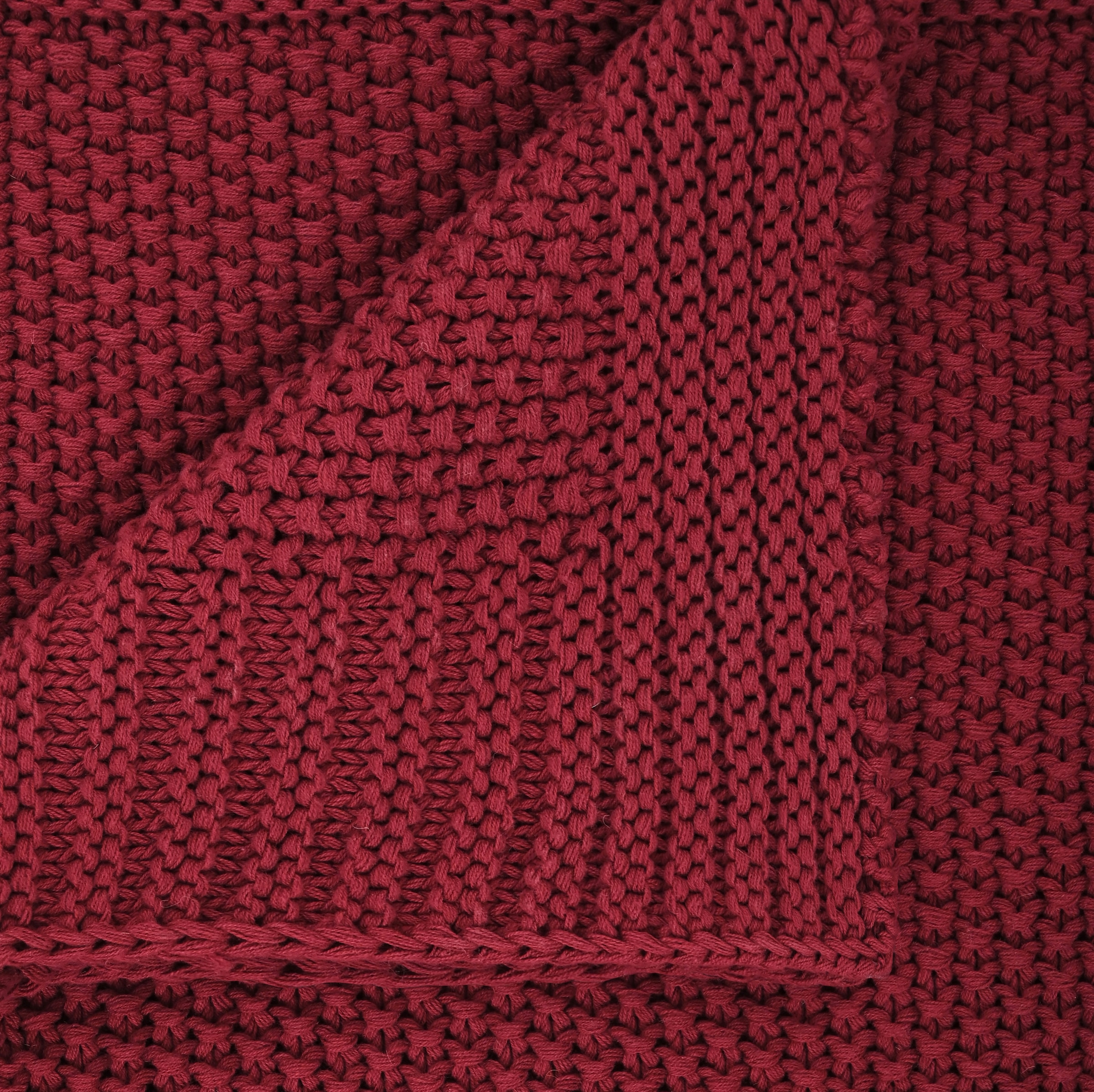 OTTO home Wohndecke »Phelon« 100% Baumwolle, Trendiges Strickmuster, 130 × 170 cm, 540 g/m², weich