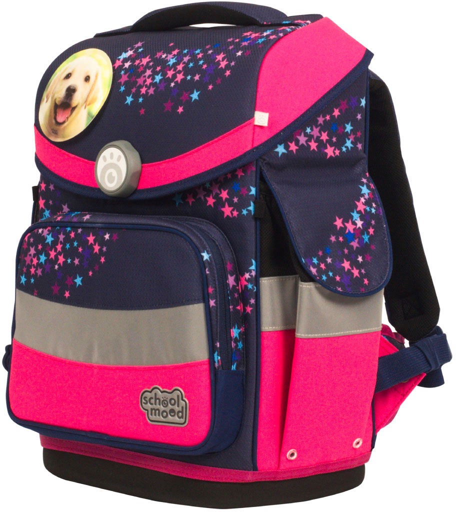 Thumbnail - SCHOOL-MOOD Schulranzen "Timeless, Leni (Hund)" retroreflektierende Flächen aus recyceltem Material