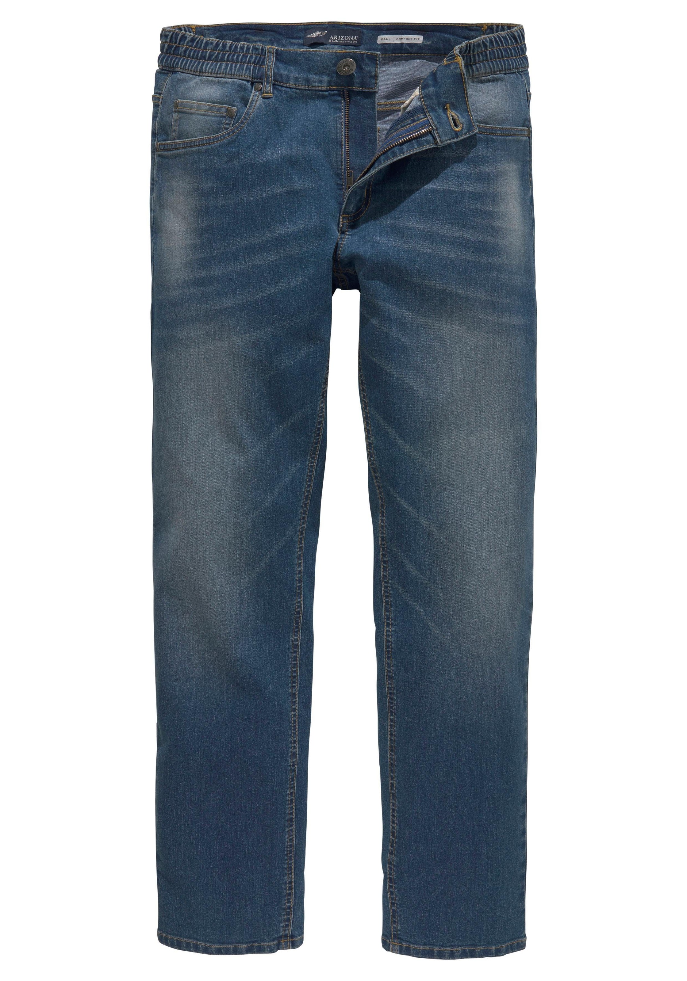 Arizona Dehnbund-Jeans "Paul" elastischer Dehnbund, Comfort-Fit, gerader Be günstig online kaufen