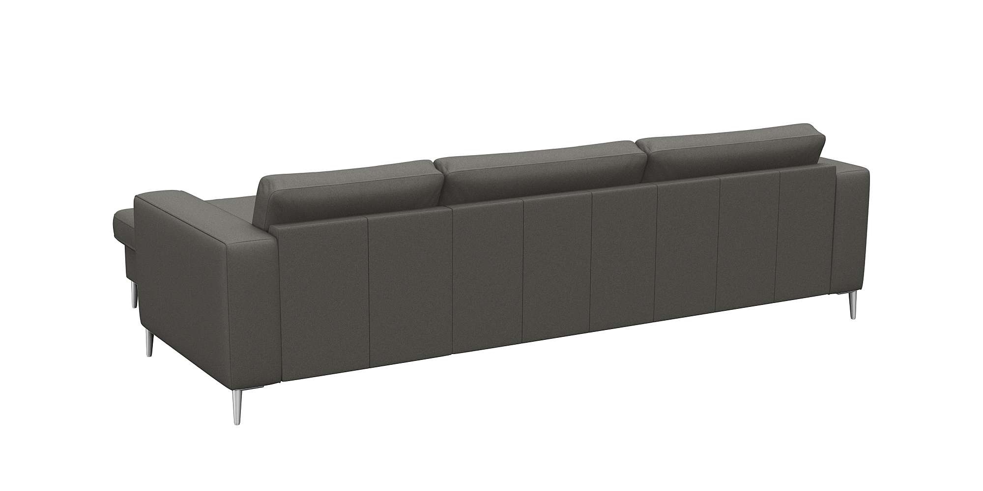 FLEXLUX Ecksofa »Fiore, super Sitzkomfort durch Kaltschaum im Sitz, L-Form«, breite Armlehnen, Füße Alu