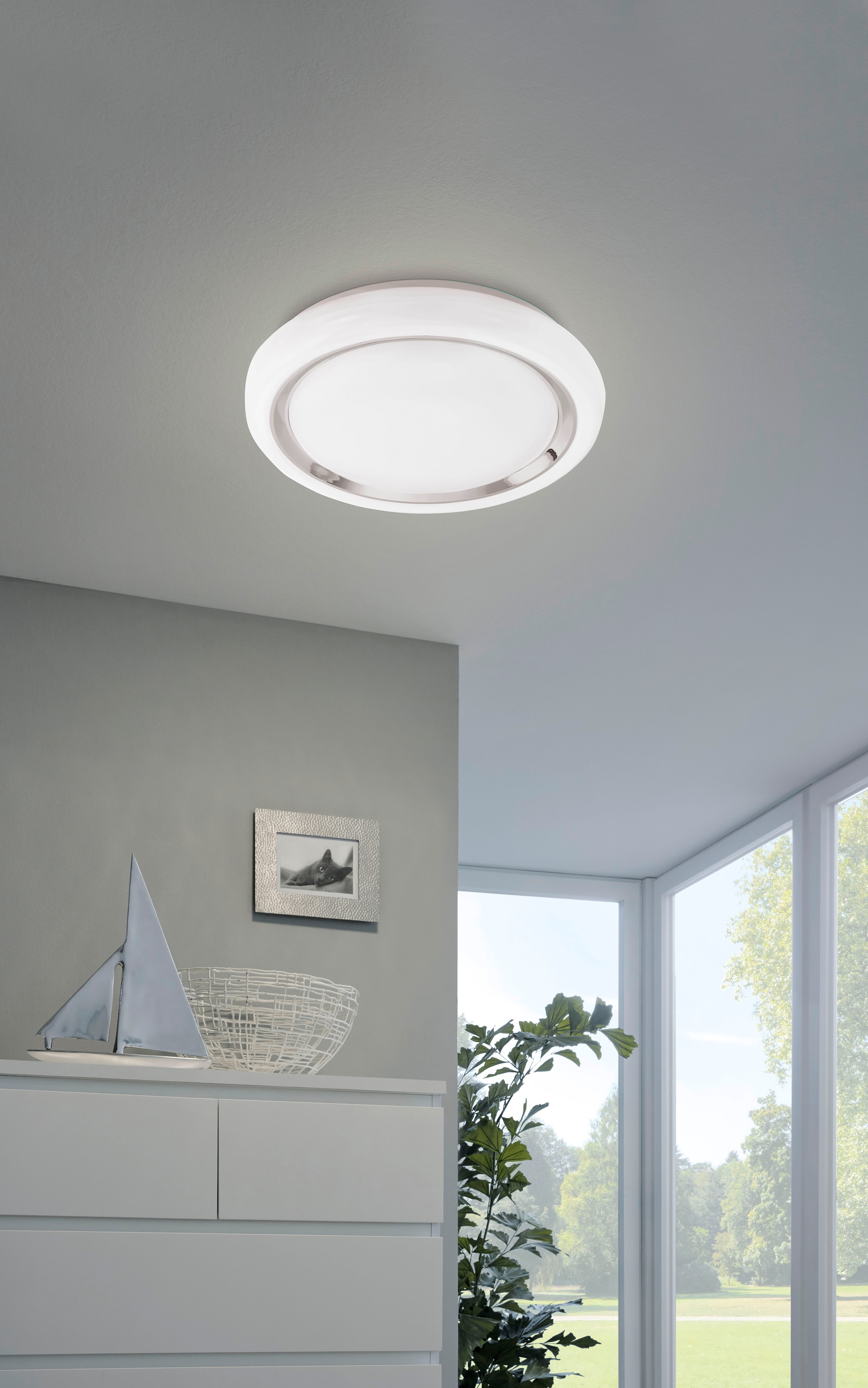 EGLO LED Deckenleuchte »CAPASSO-C«, 1 flammig, Leuchtmittel LED-Board | LED fest integriert, Smart Home Deckenlamp Ø34 cm, dimmbar, Weißtöne und Farben einstellbar