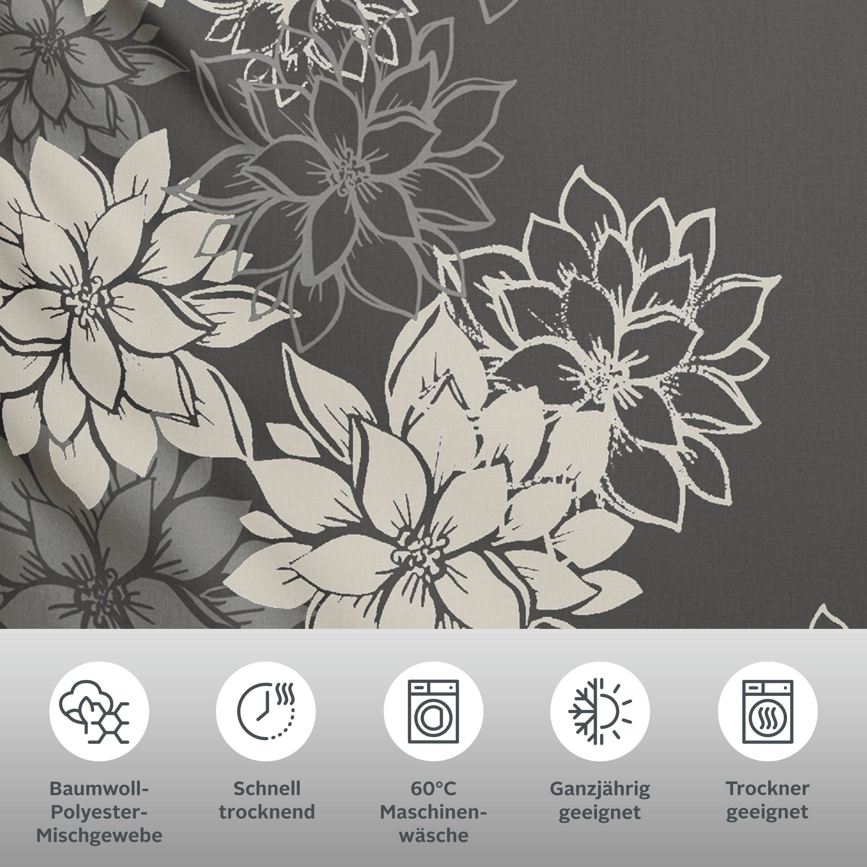 Thumbnail - Home affaire Bettwäsche "Susan in Gr. 135x200 oder 155x220 cm" 2 tlg. in verschiedenen Qualitäten, romantische Bettwäsch...