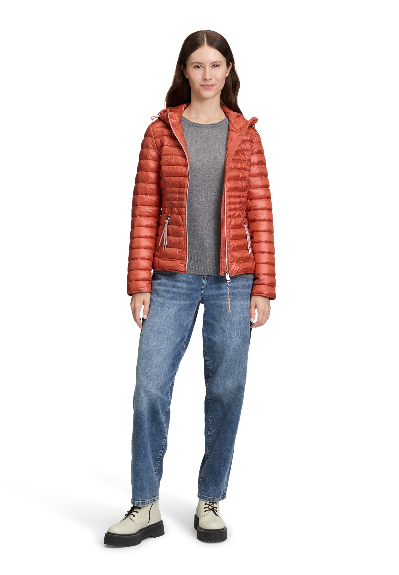 Cartoon Steppjacke »Cartoon Damen Steppjacke mit Reißverschlusstaschen«, mit Kapuze
