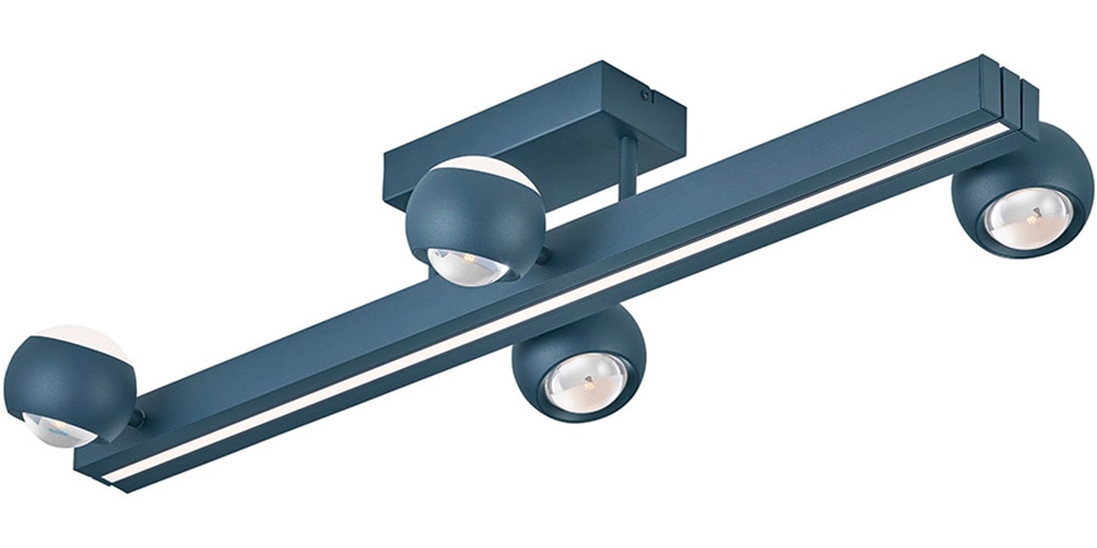 Musterring LED Deckenleuchte »CANNON, 4-flammige LED Deckenlampe 36W 4150Lumen 2300-4000K CCT« LED-Board 1 Stk. Farbwechsler | warmweiß - kaltweiß mit Fernbedienung, ausziehbar, schwenkbare Lichtkegel, dimmbar Memory