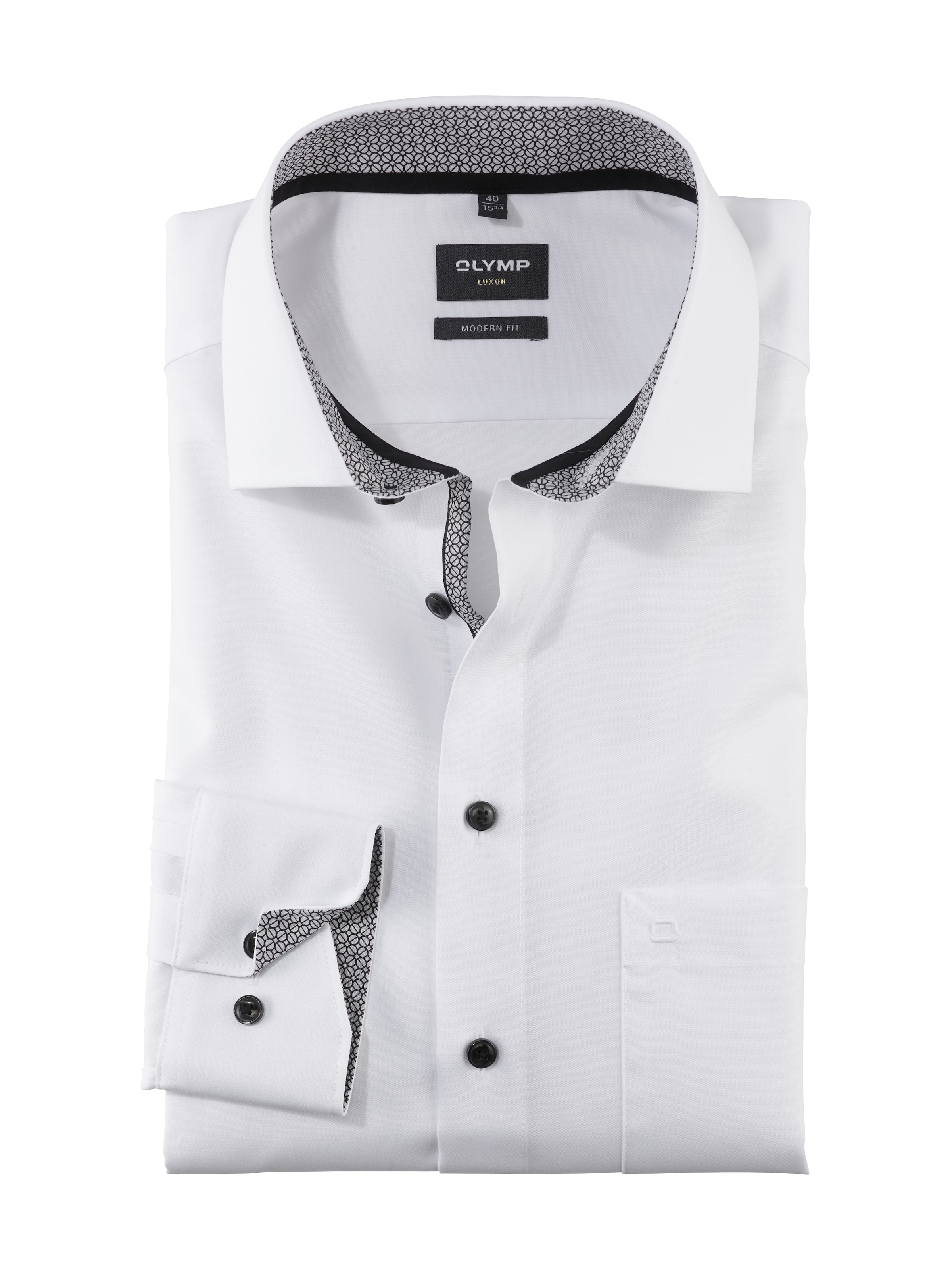 OLYMP Businesshemd »Luxor modern fit« mit kontrastfarbigen Details