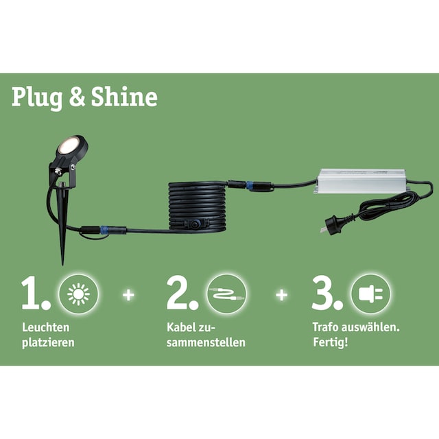 Paulmann LED Sockelleuchte »Plug & Shine«, 2 flammig-flammig, IP67 | BAUR