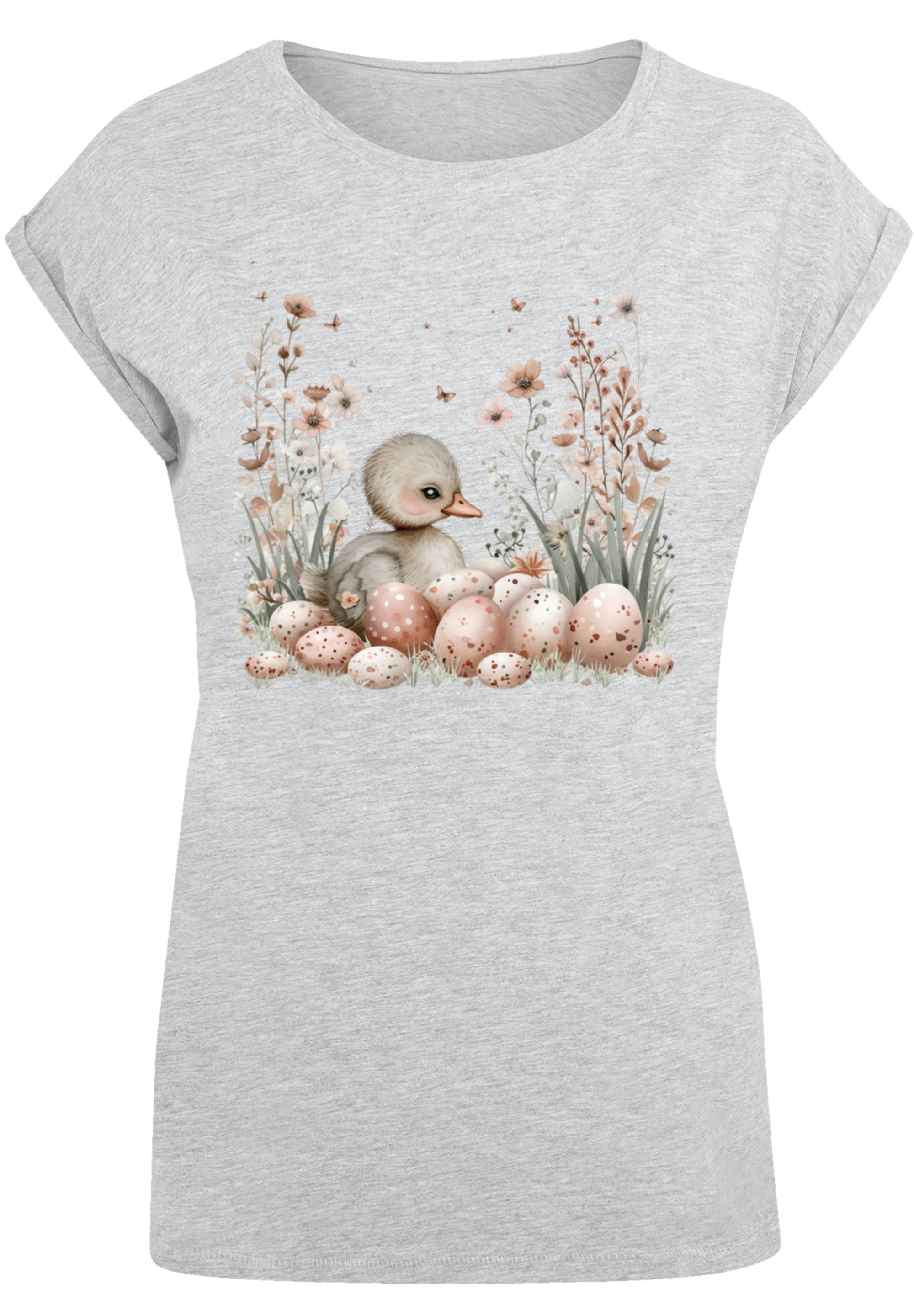 F4NT4STIC T-Shirt »Ente Ostereier Blumen Küken«, Premium Qualität