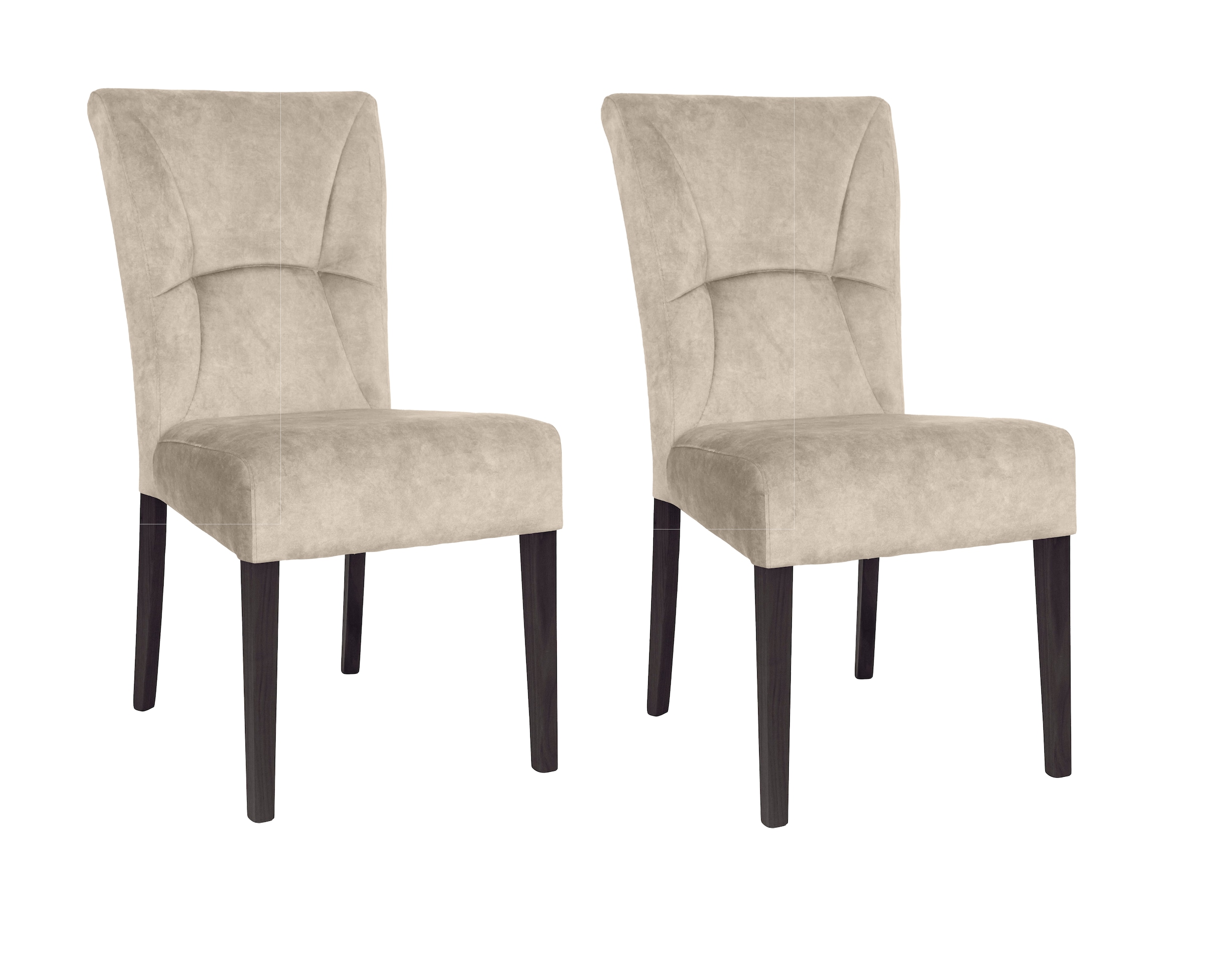 Home affaire 4-Fußstuhl "Henry" (Set) 2 Stk. Samtvelours Sitz und Rücken ge günstig online kaufen