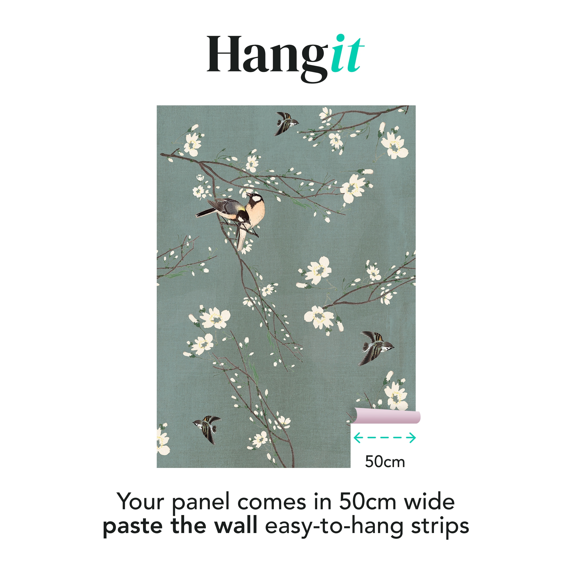 Art for the home Fototapete »Vögel & Blüten«, animal print, Design Tapeten