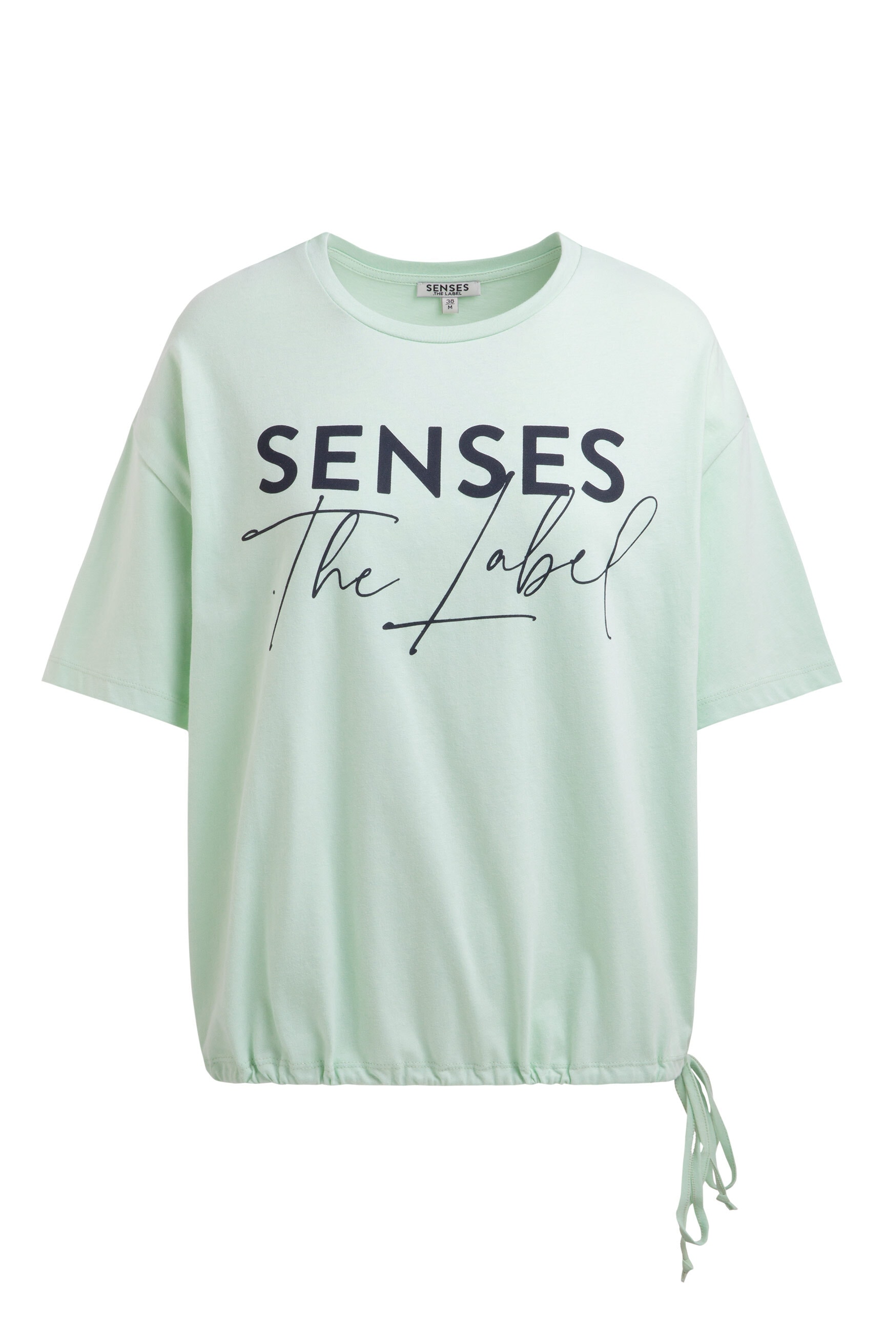 SENSES.THE LABEL Rundhalsshirt mit Bindeband am Saum