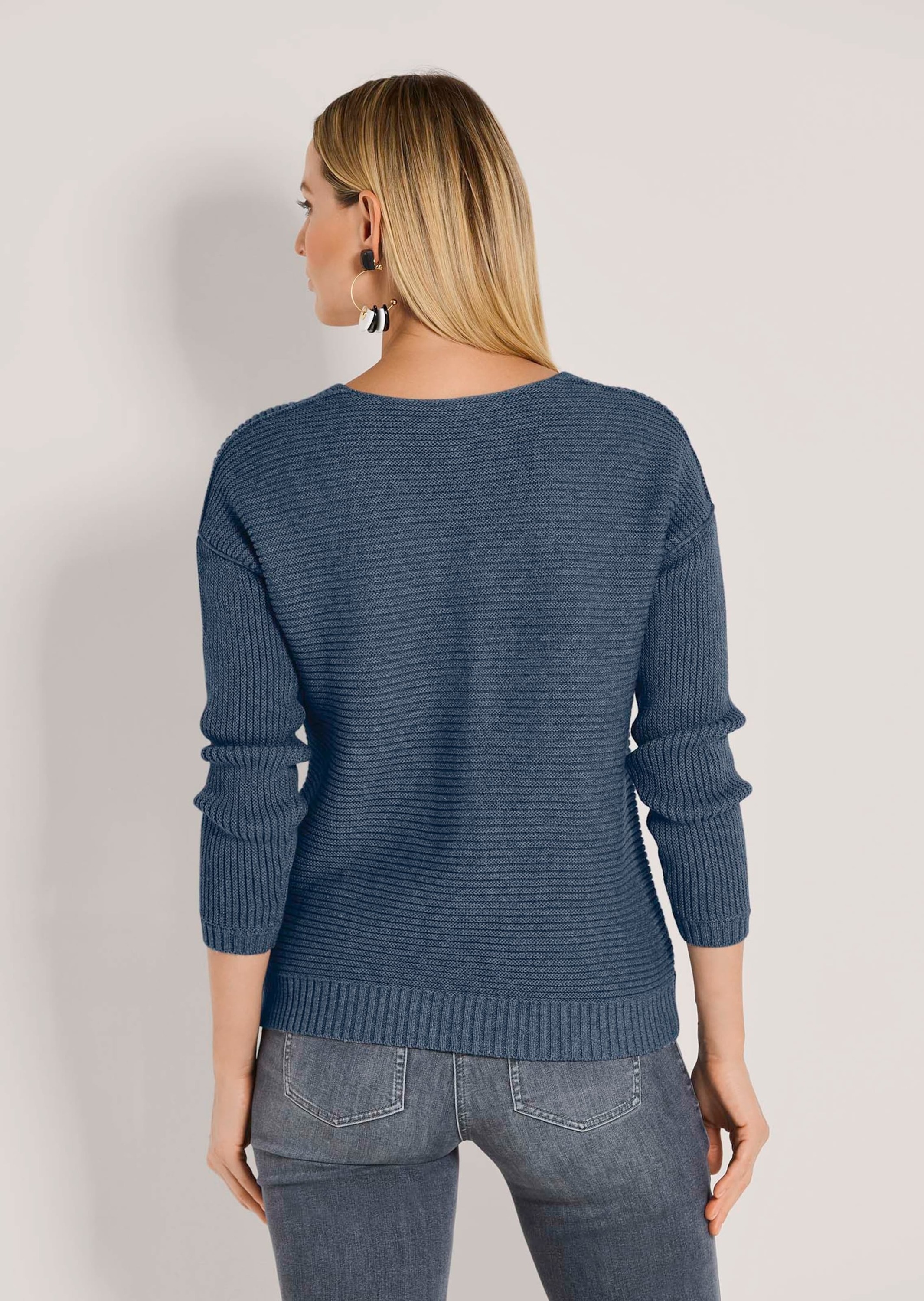 MADELEINE Longpullover »Pullover Langarm-Pullover mit V-Ausschnitt«