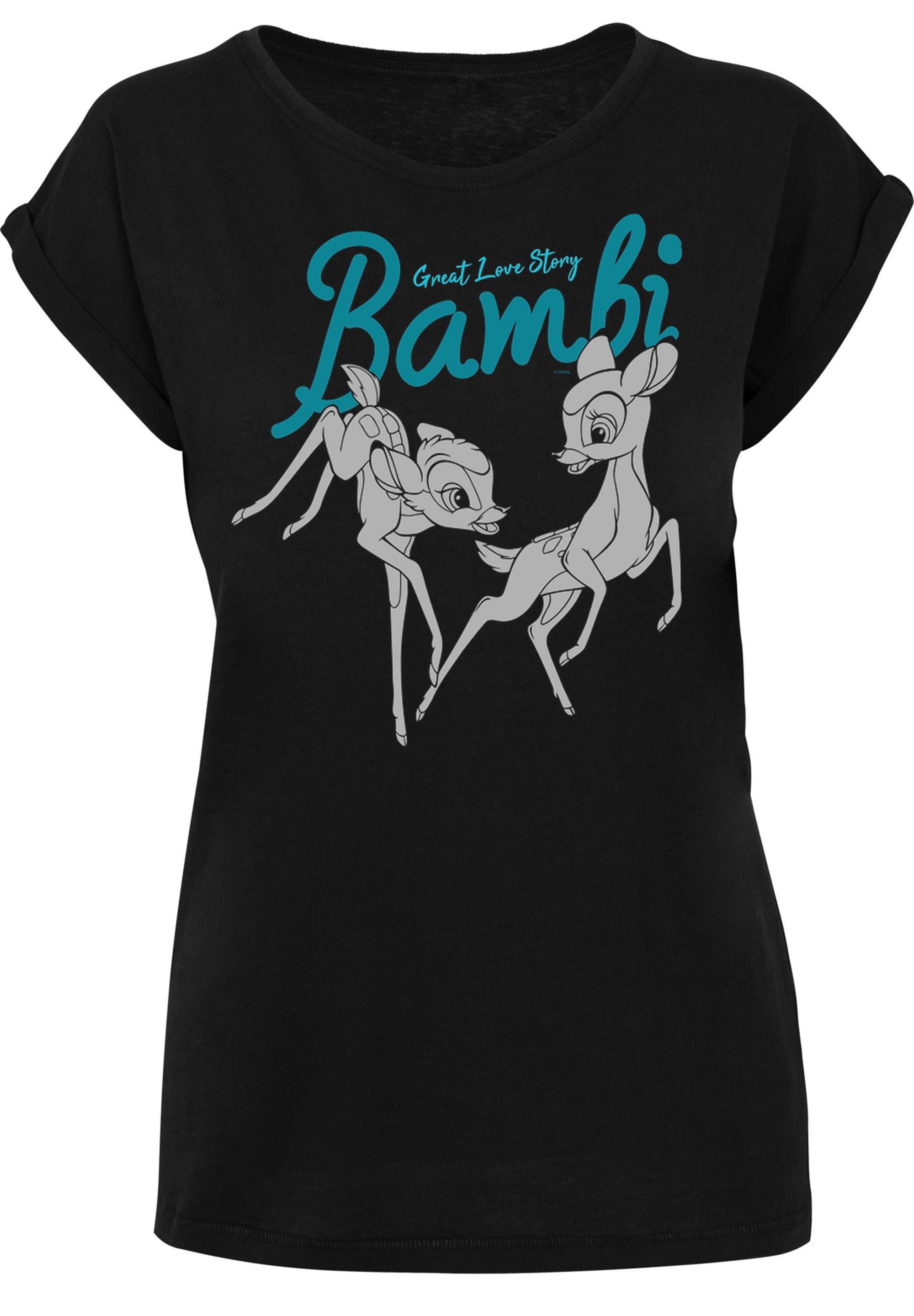 F4NT4STIC T-Shirt »Bambi Great Love Story«, Damen,Premium Merch,Regular-Fit,Kurze Ärmel,Bedruckt