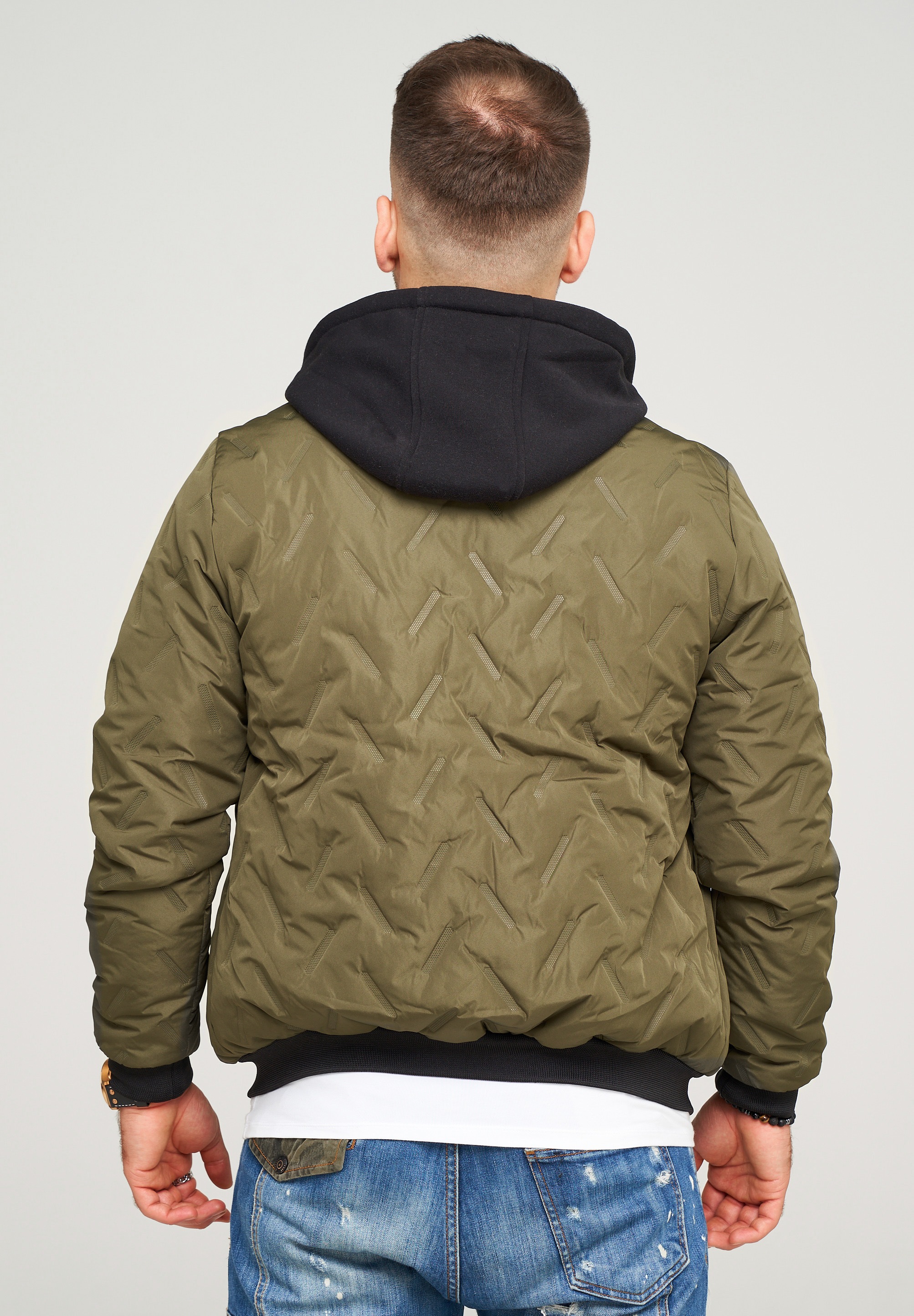 behype Steppjacke »BHMUS«, mit Kapuze