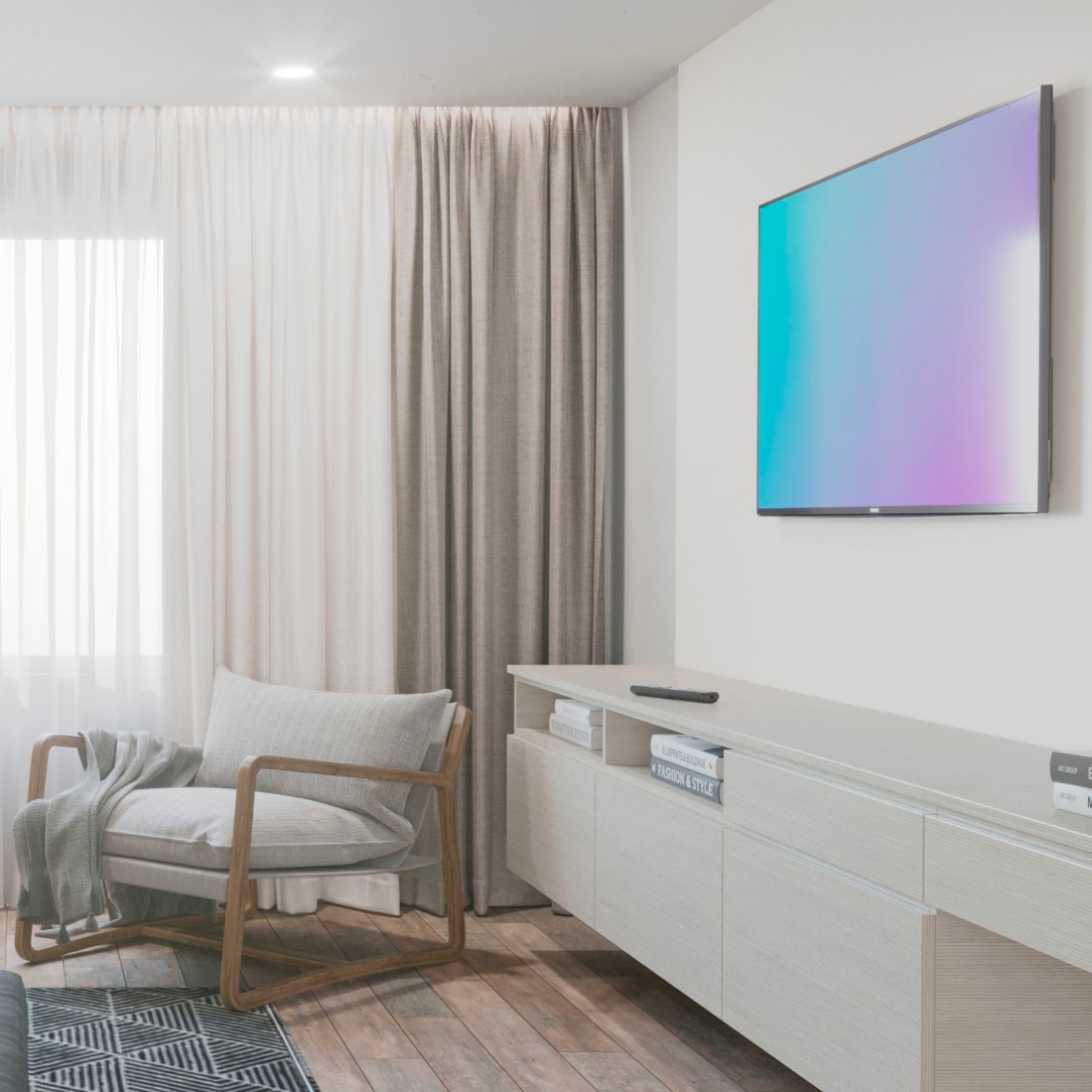 Hama TV-Wandhalterung »Wandhalterung (fix, 32" - 75", VESA 400x400)«, bis 191 cm Zoll
