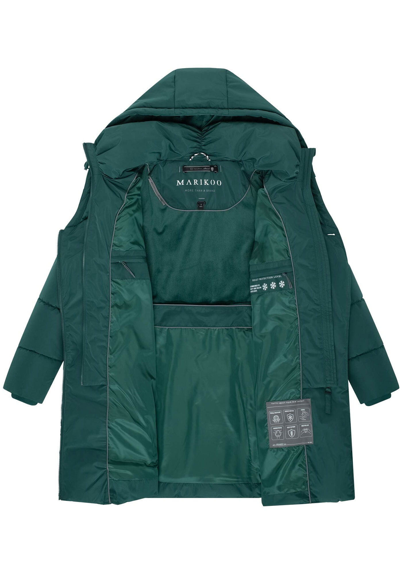 Marikoo Winterjacke »Virenaa«, mit extra hohem Kragen und warmem Fleecefutter