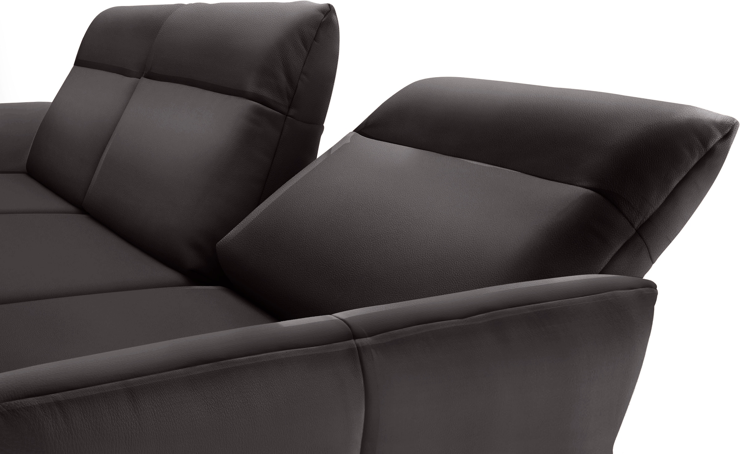 Creation BY ROLF BENZ Ecksofa »CR.460«, Sockel in Eiche, Alugussfüße in umbragrau, Breite 298 cm