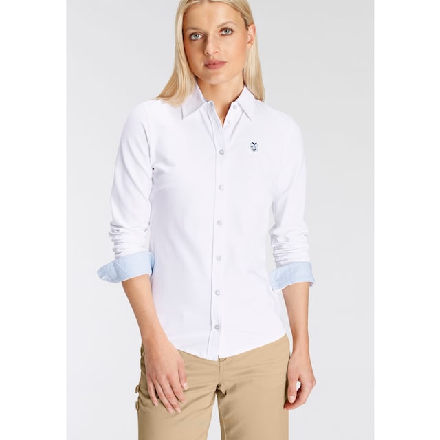 DELMAO Shirtbluse, mit Polokragen und Kontrastdetails ---NEUE MARKE! online  bestellen | BAUR