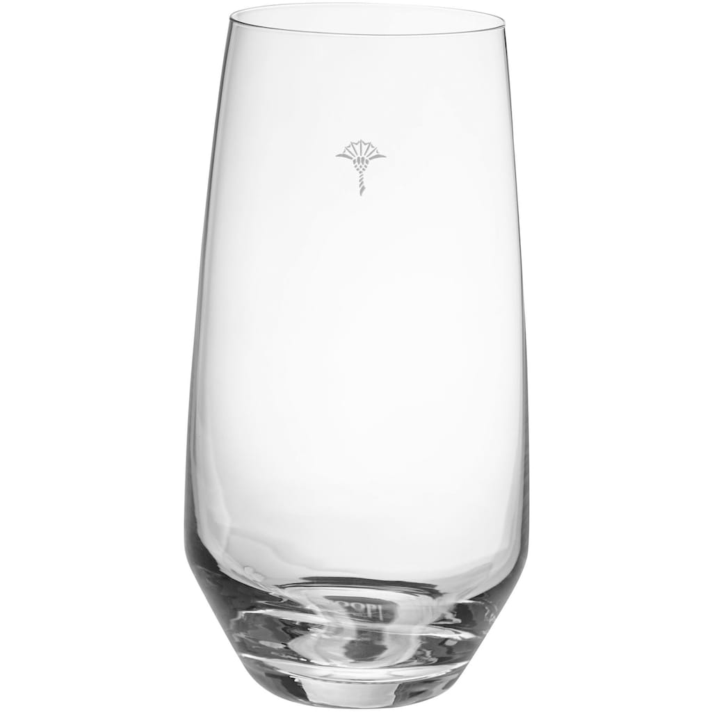 Joop! Longdrinkglas »JOOP! SINGLE CORNFLOWER«, (Set, 2 tlg.), mit einzelner Kornblume als Dekor, 2-teilig, Made in Europe