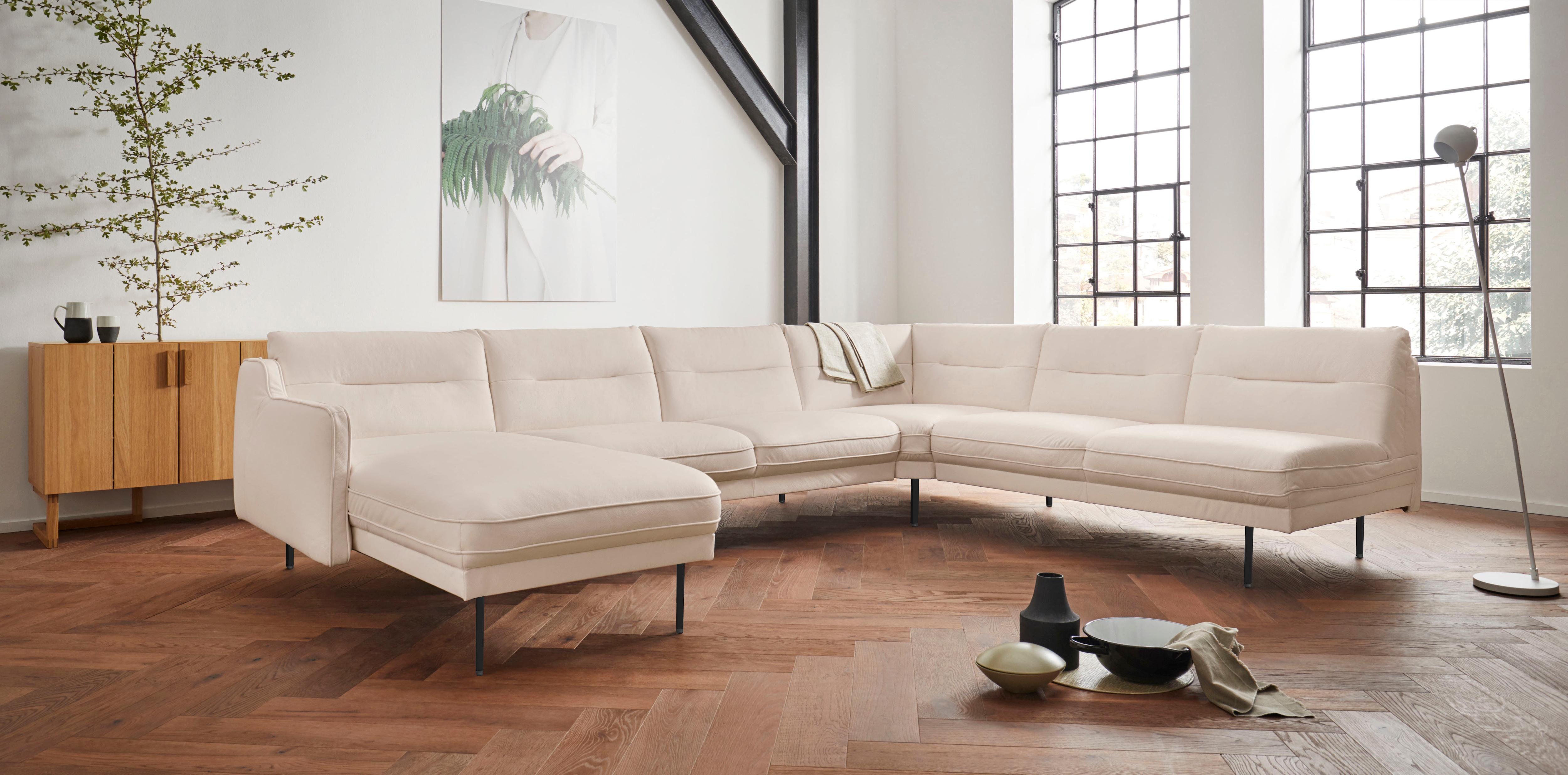 OTTO home Wohnlandschaft "Nordfyn U-Form" edles Design in 3 Bezugsqualitäten, Design by Morten Georgsen