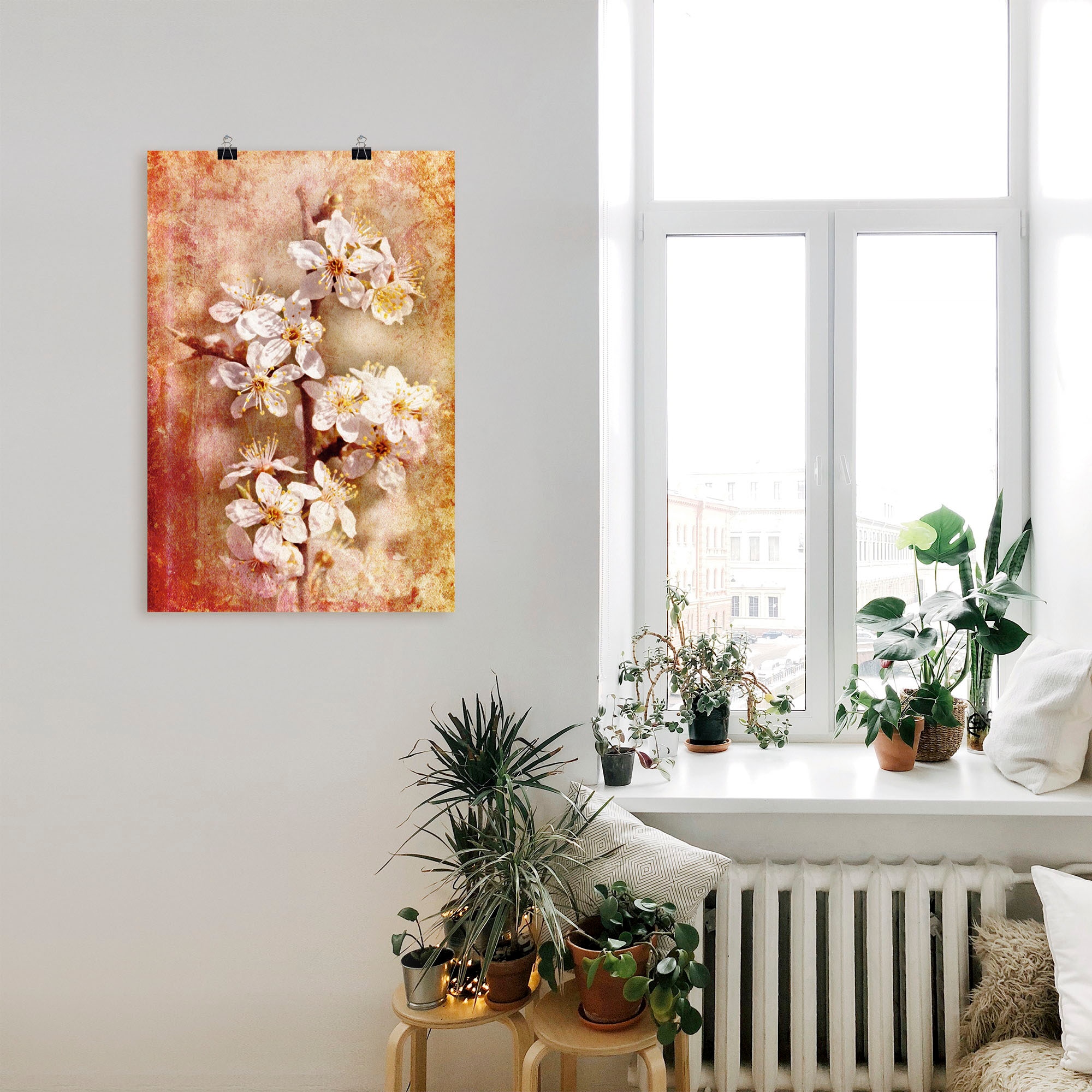Artland Wandbild »Kirschblüten«, Blumen, (1 St.), als Leinwandbild, Poster in verschied. Größen