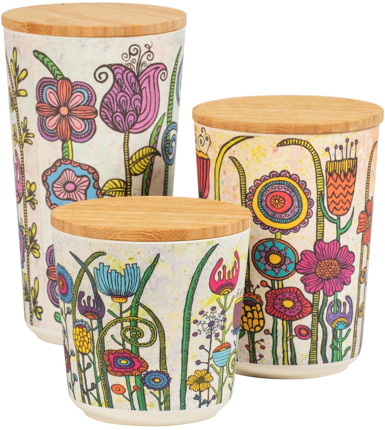 WENKO Aufbewahrungsdose "Modell Garden" aus Biokunststoff, mit Bambusdeckel günstig online kaufen