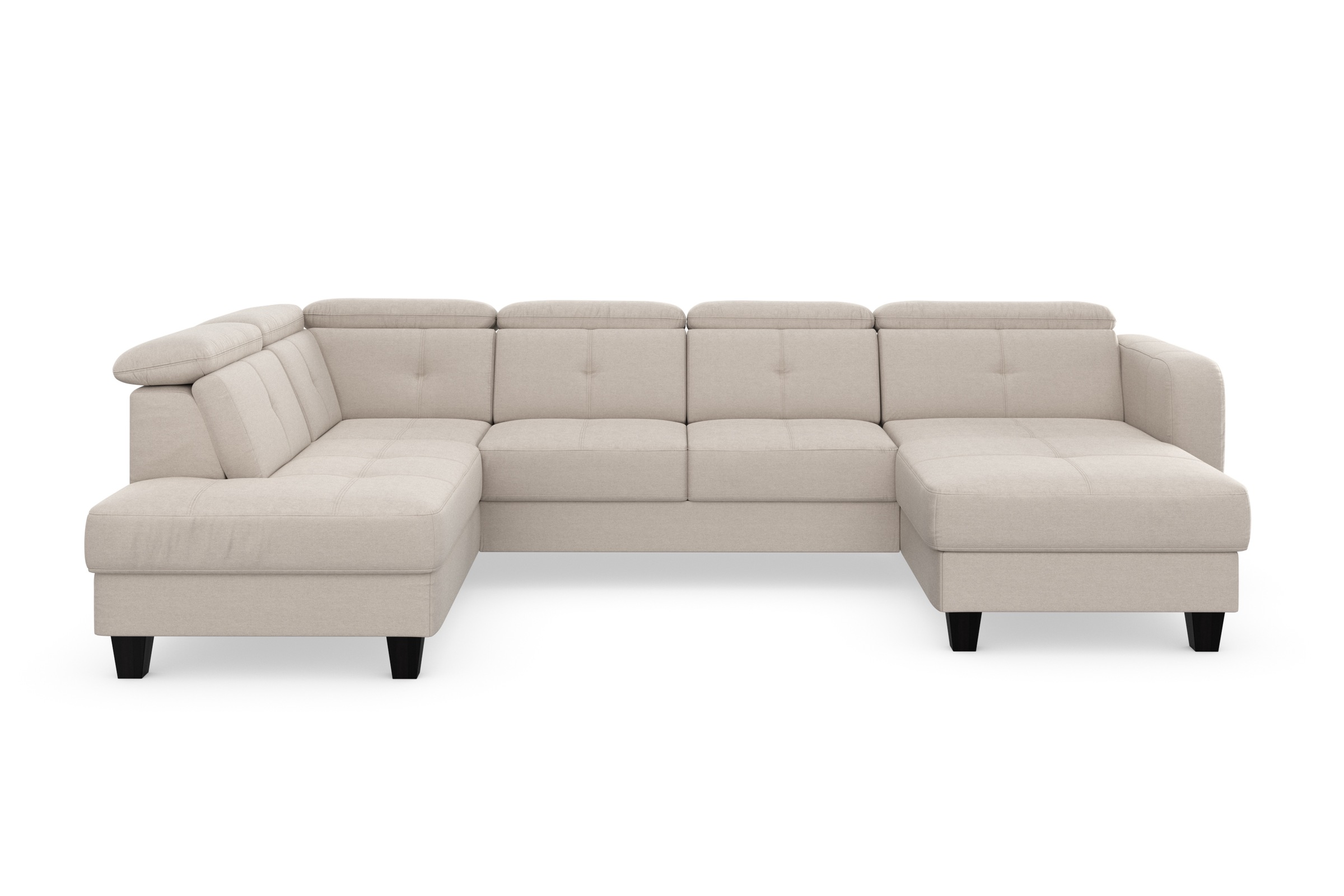sit&more Wohnlandschaft »Belluci U-Form«, Kopfteilverstellung und Federkern, wahlweise mit Bettfunktion