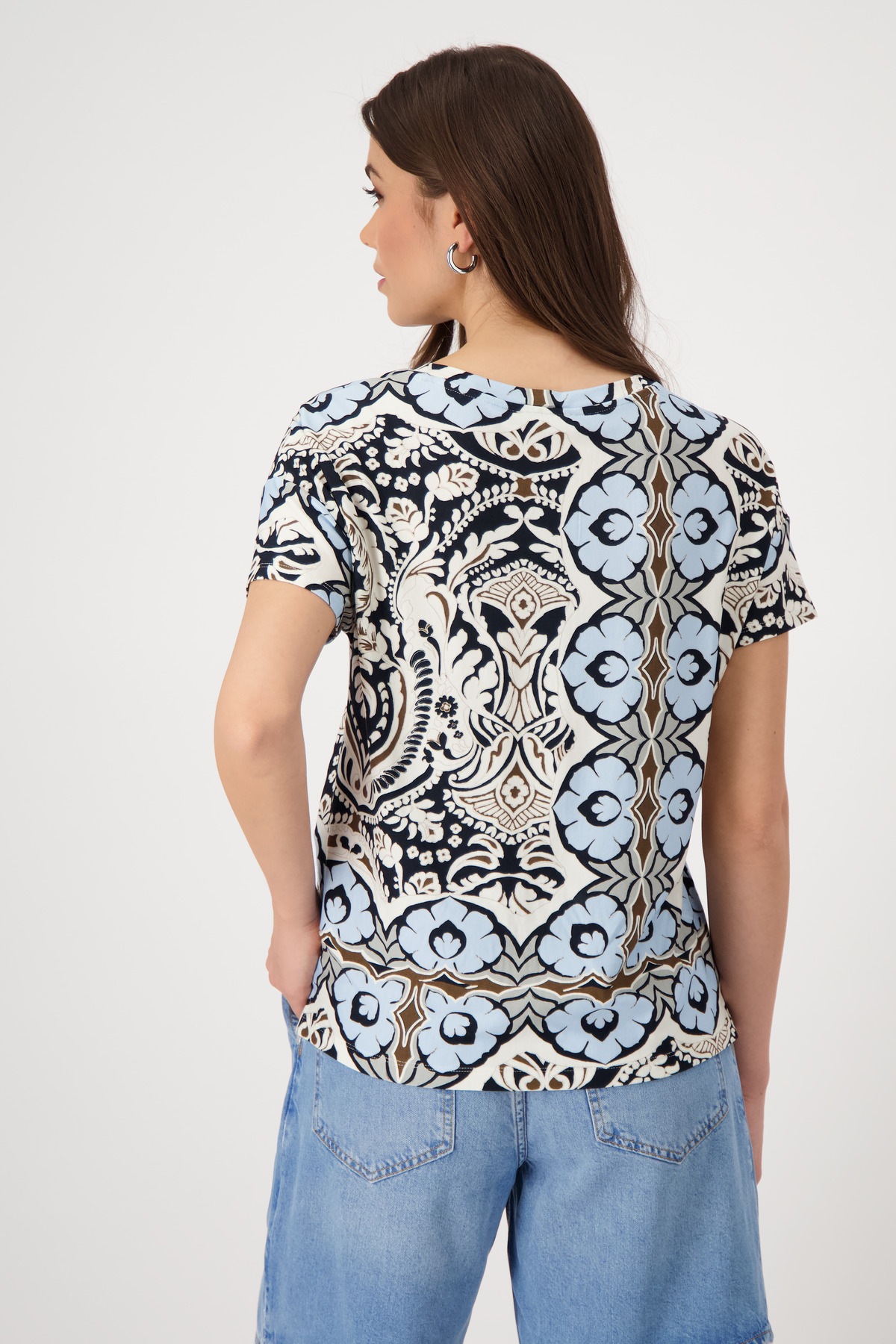Monari Rundhalsshirt, mit Alloverprint günstig online kaufen