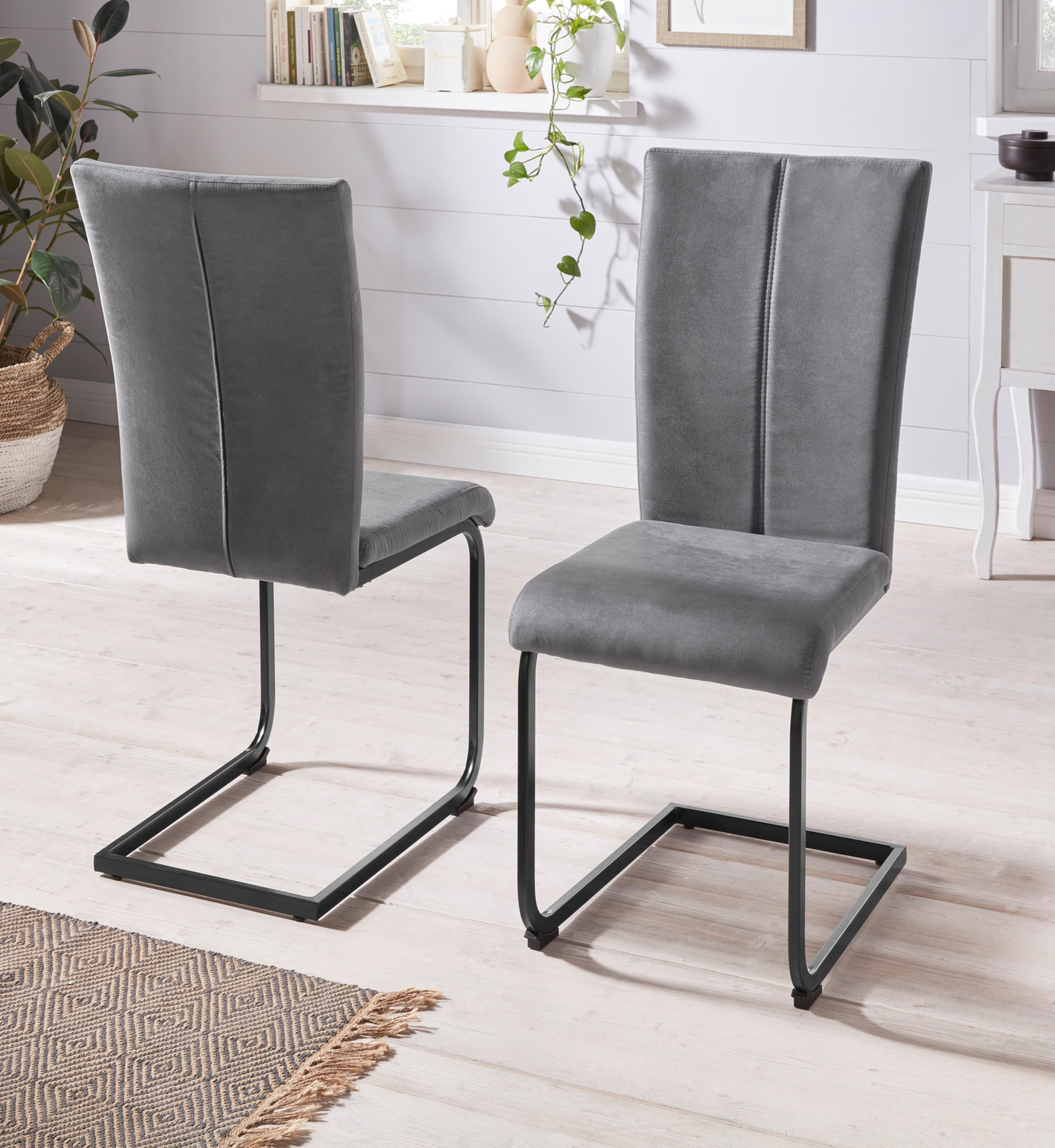 OTTO home Freischwinger "Oliver" () 2 Stk.Stuhl belastbar bis 120 Kg günstig online kaufen