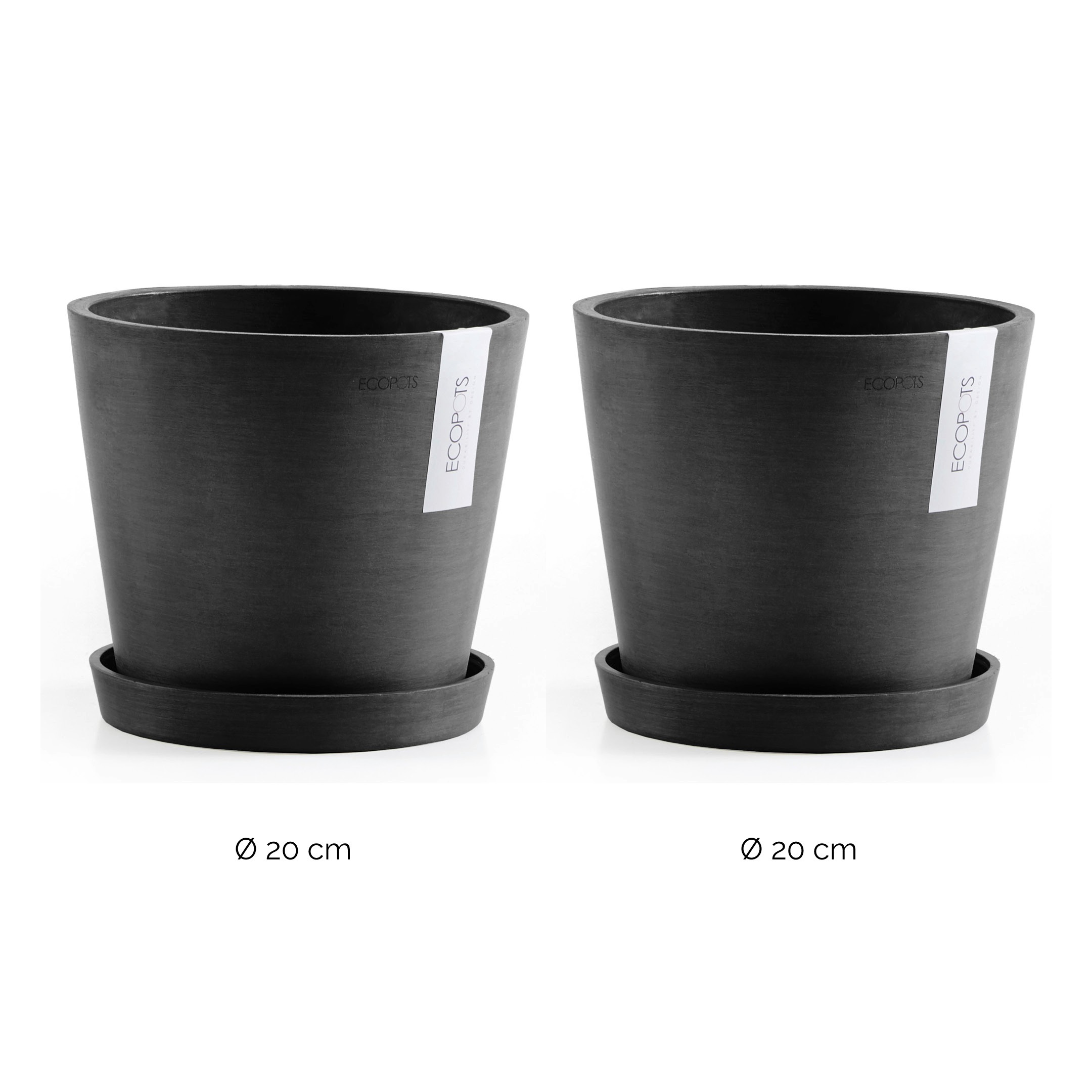 ECOPOTS Blumentopf »Amsterdam« mit passenden Untersetzern