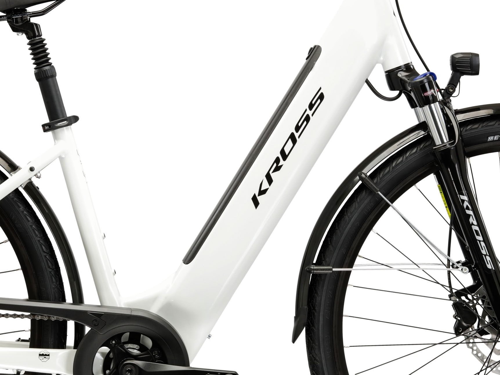 Kross »E-Trekkingbike Damen Trans Hybrid 1.0 28" weiß 8 Gänge« 8 Gang Shimano ACERA M3020 Schaltwerk Kettenschaltung Heckmotor 250 W