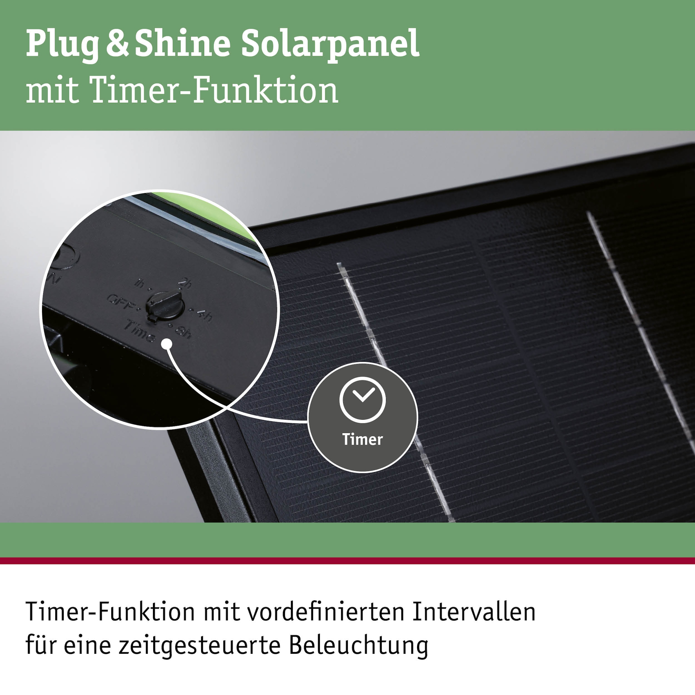 Paulmann Verteiler »IP44 24V max. 21W Anthrazit« 1 Stk. tlg. Solar, Dämmerungssensors