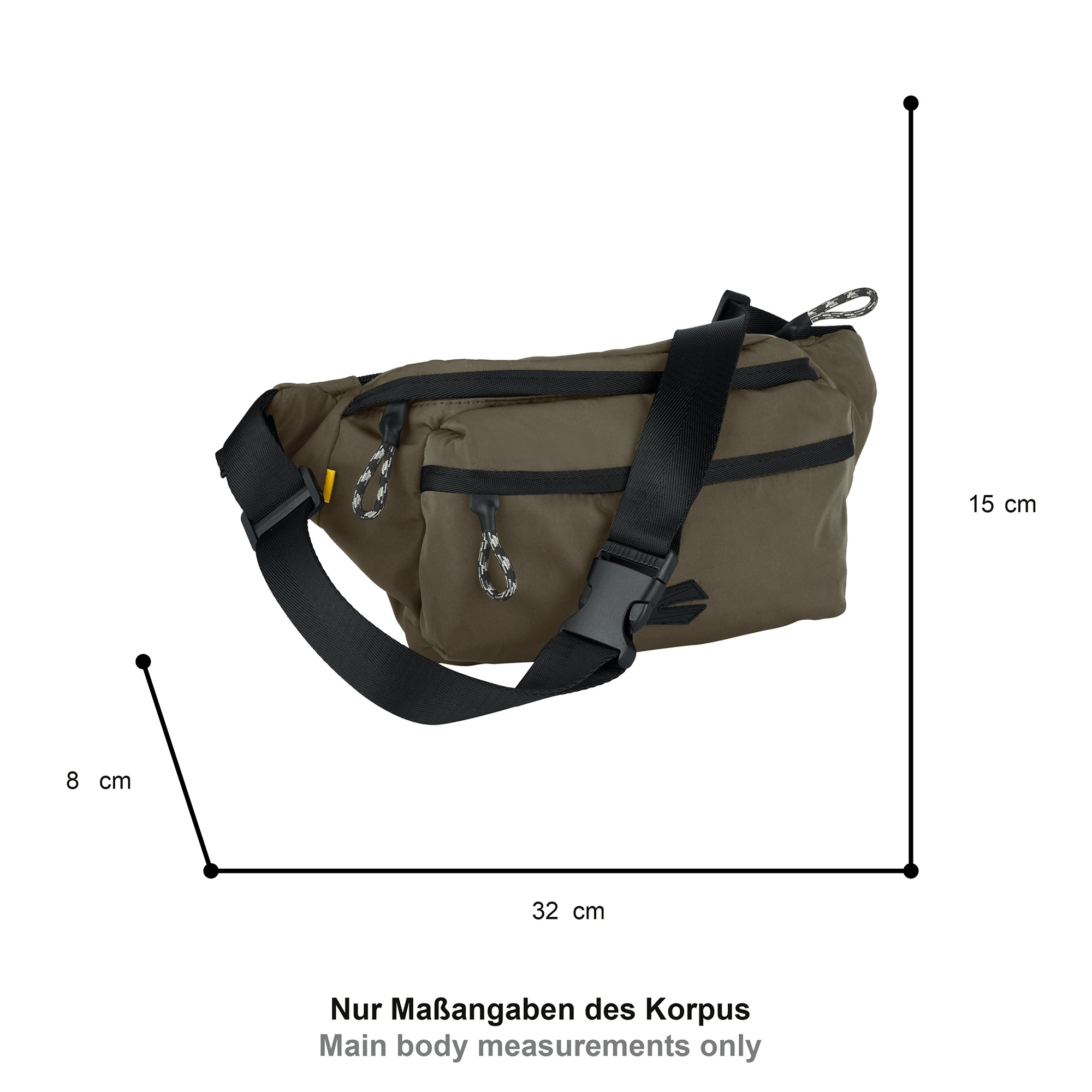 camel active Bauchtasche "Terra" aus recyceltem Nylon und voluminös aufgese günstig online kaufen