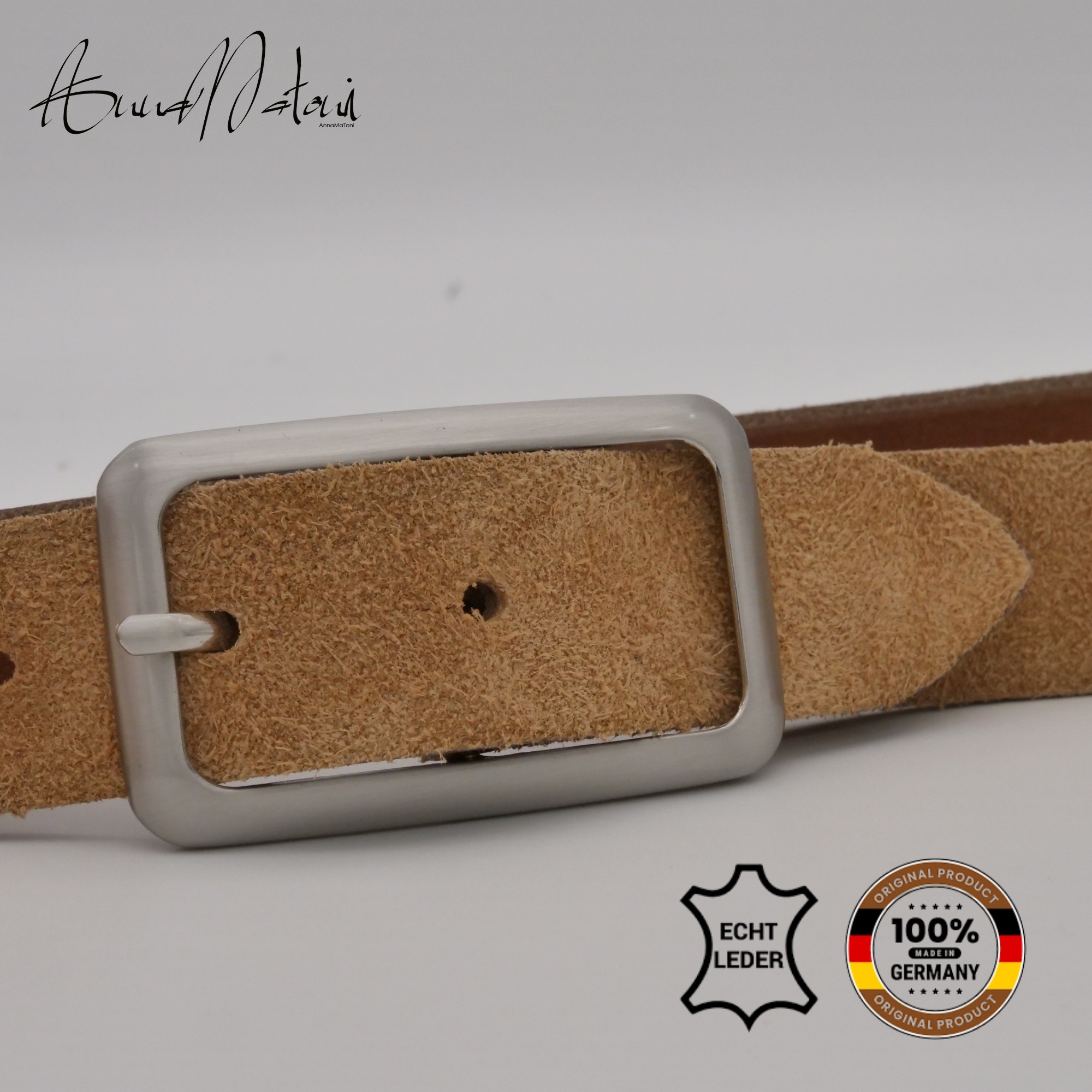 AnnaMatoni Ledergürtel "AnnaMatoni Damen Ledergürtel in hochwertigem Velour günstig online kaufen