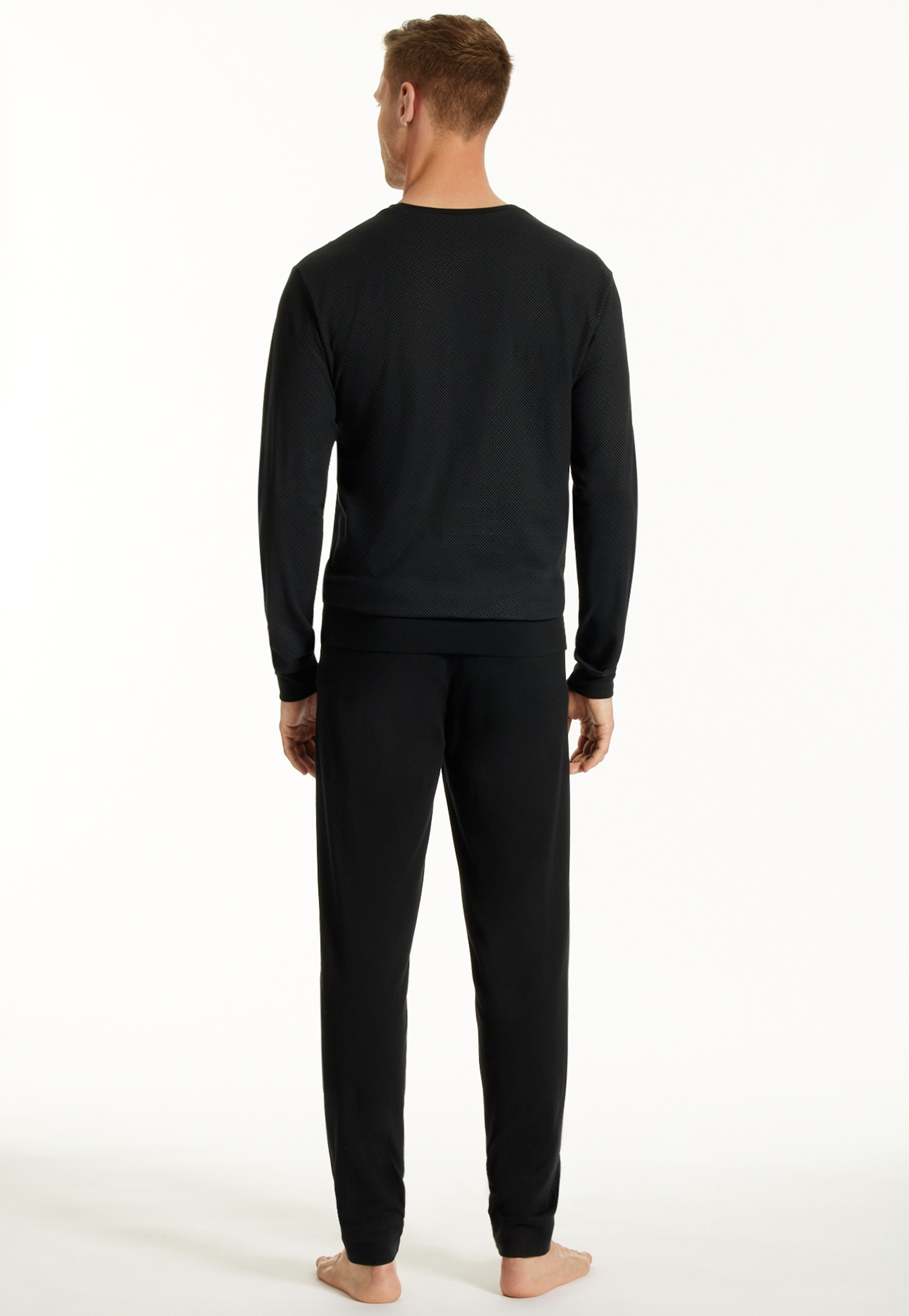 Thumbnail - uncover by SCHIESSER Schlafanzug "Uncover Nightwear" 2 tlg. Langarm, Rundhals-Ausschnitt, Single Jersey-Qualität, weich