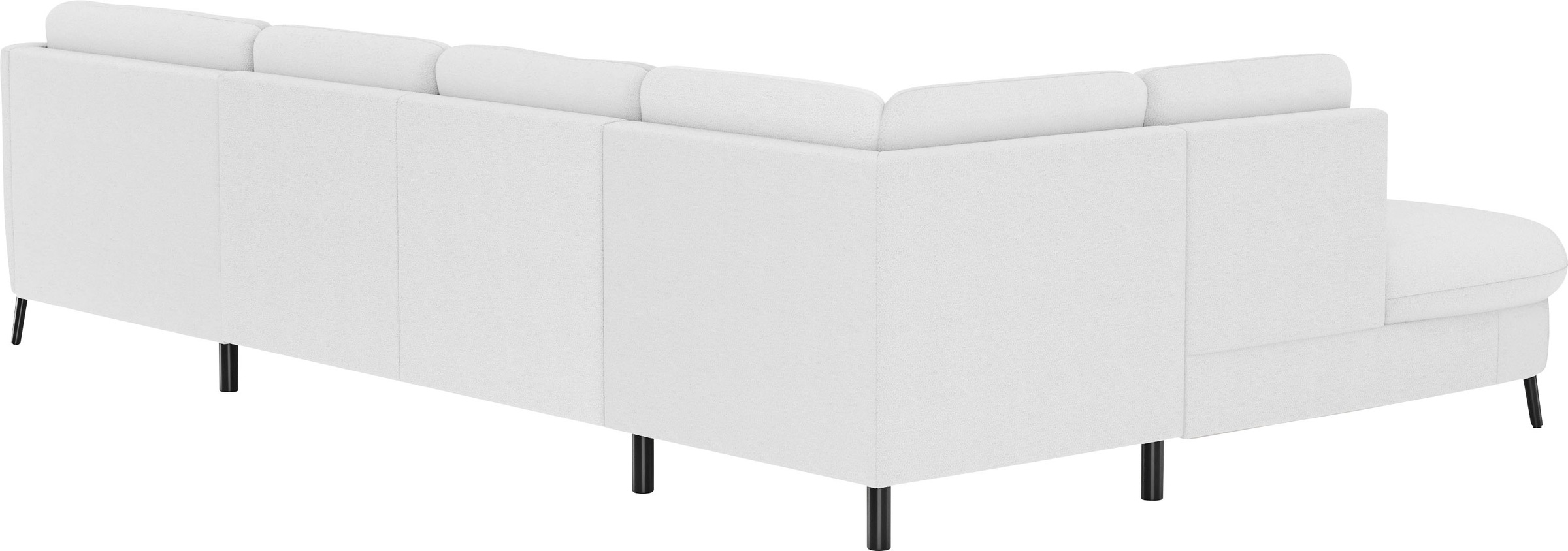 Wohnlandschaft SIT & MORE "Soul U-Form", silber, B:356cm H:90cm T:239cm, 100% Polyester, Sofas, Wohnlandschaft, wahlweise mit Bettfunktion und Bettkasten oder Schubkasten 6