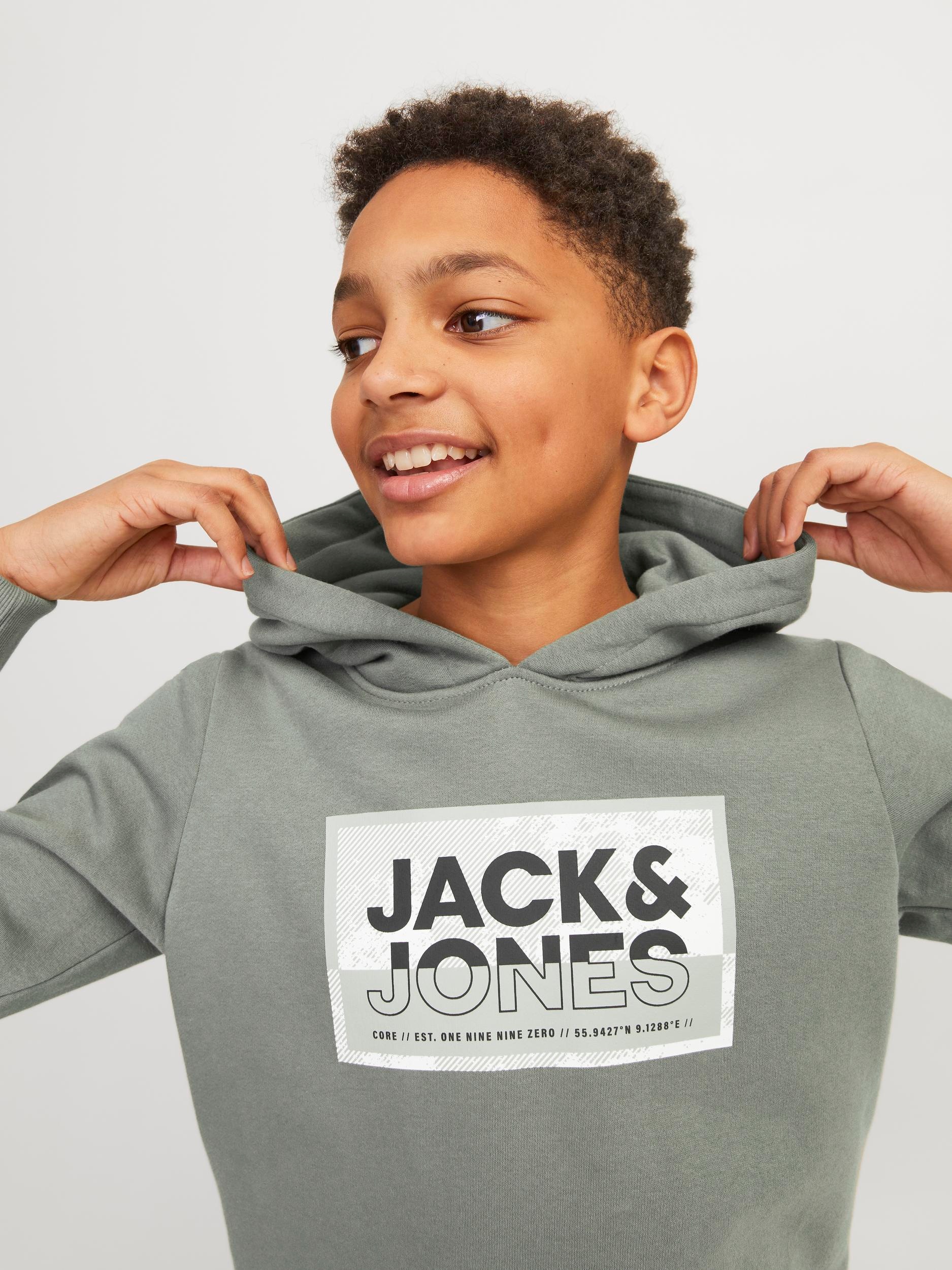 Jack & Jones Junior Hoodie »JCOLOGAN SS24 PRINT SWEAT HOOD SN JNR«