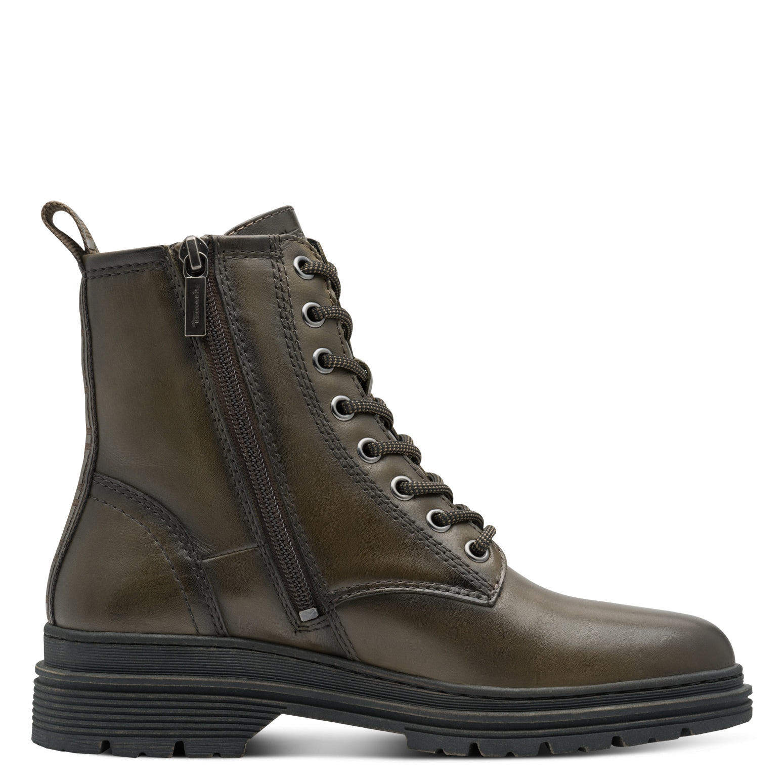 Tamaris Schnürboots, Blockabsatz, Schnürstiefelette in angesagter Used Optik