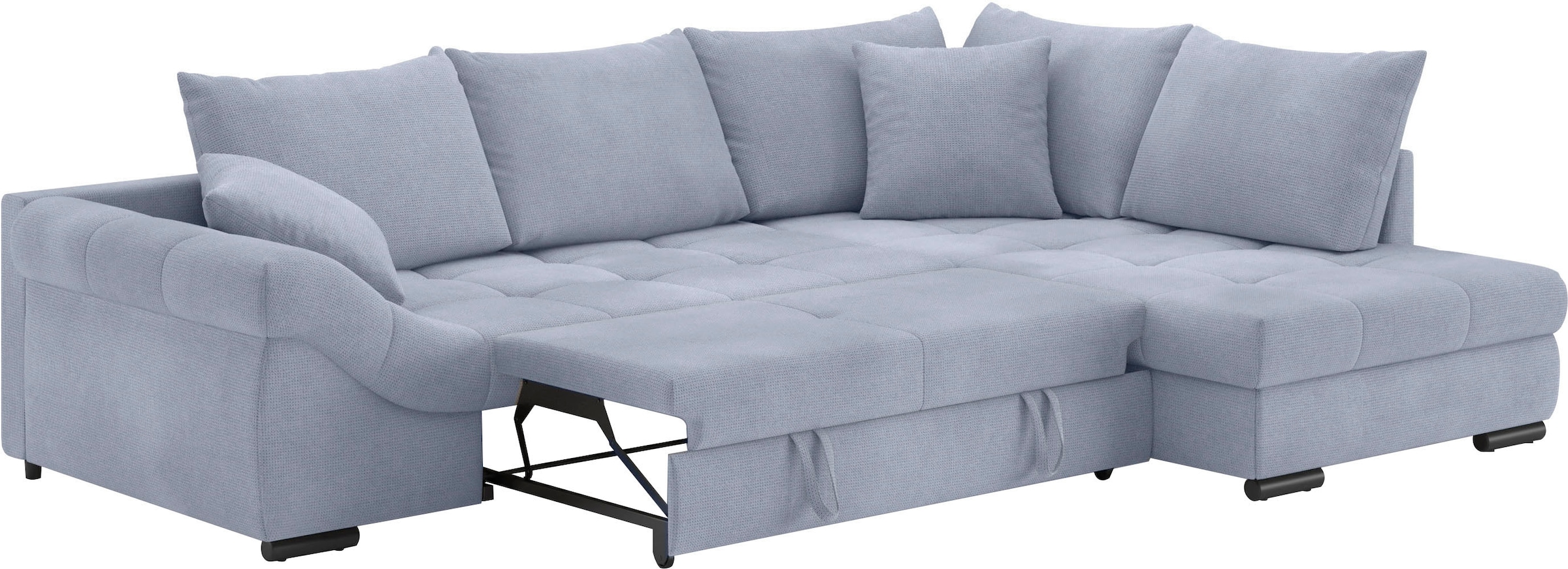 Mr. Couch Ecksofa »Allegro, L-Form«, mit Hochschläfer-Bettauszug, wahlweise mit Kaltschaum