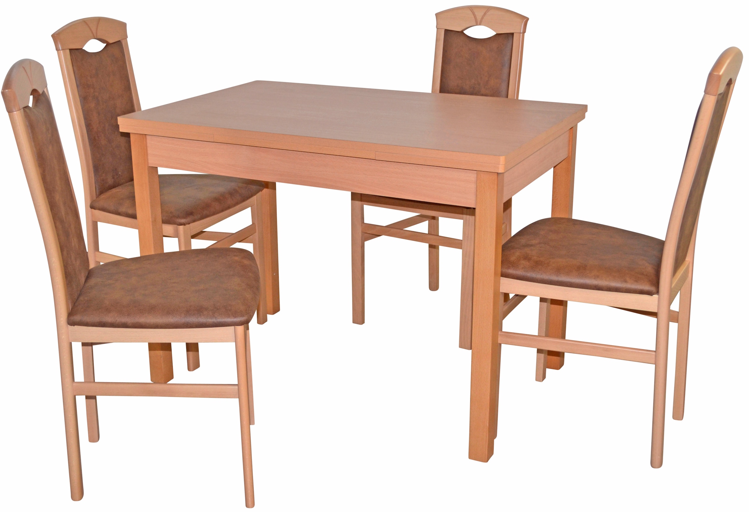 HOFMANN LIVING AND MORE Essgruppe »5tlg. Tischgruppe«, (Spar-Set, 5 tlg., 5tlg. Tischgruppe), Stühle montiert